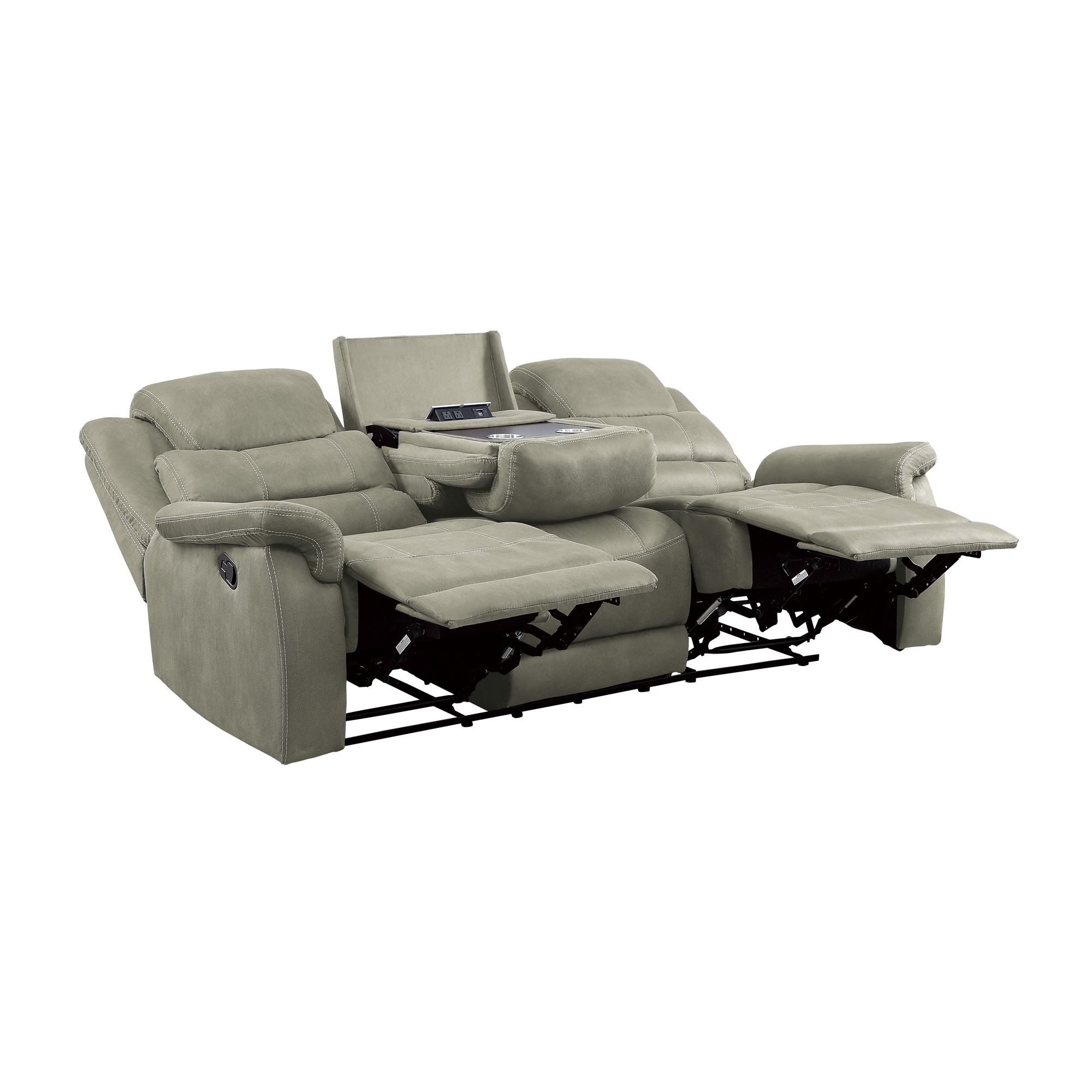Shola Microfiber Fabric Reclining Sofa