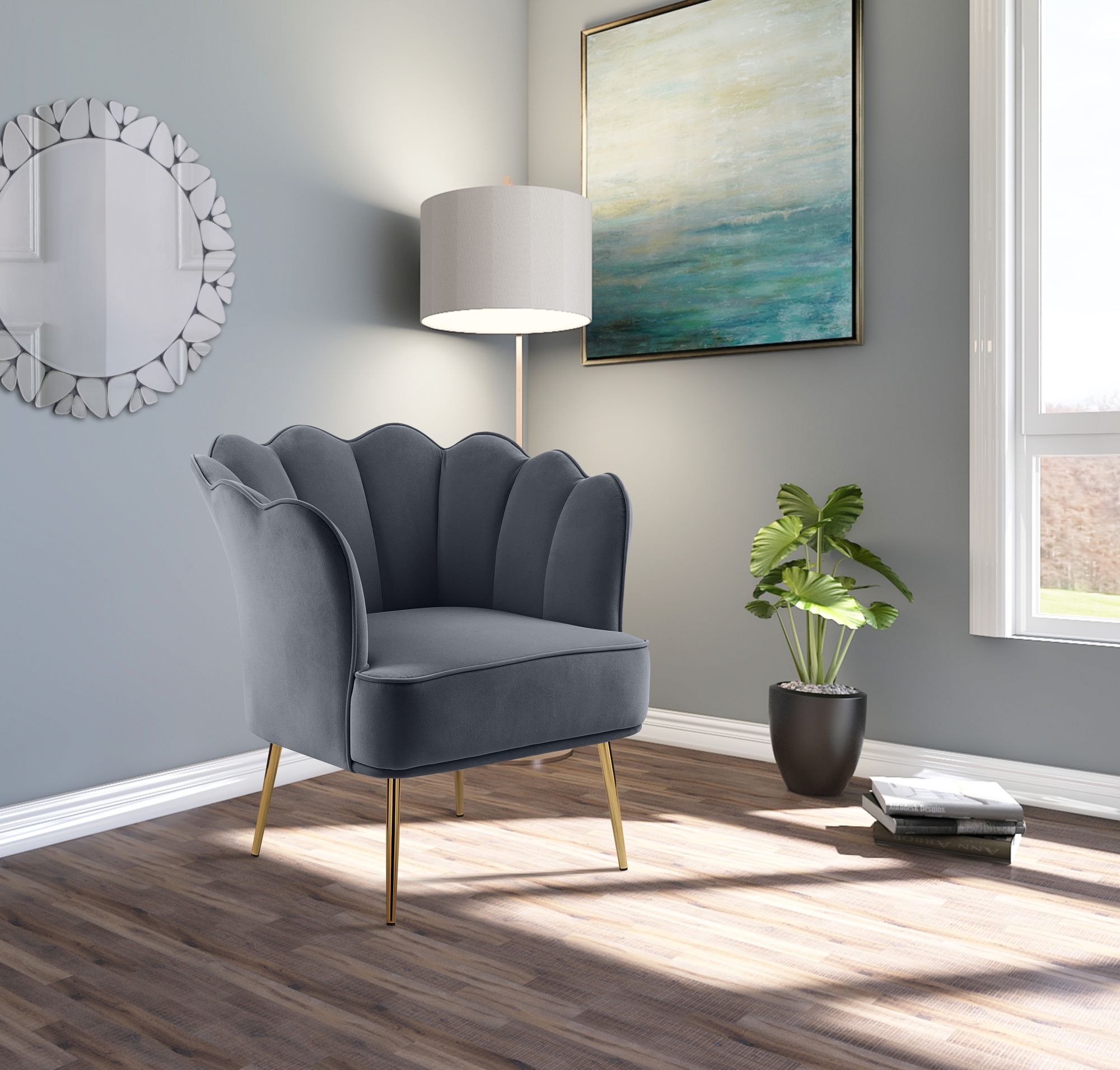 Jester Velvet Accent Chair