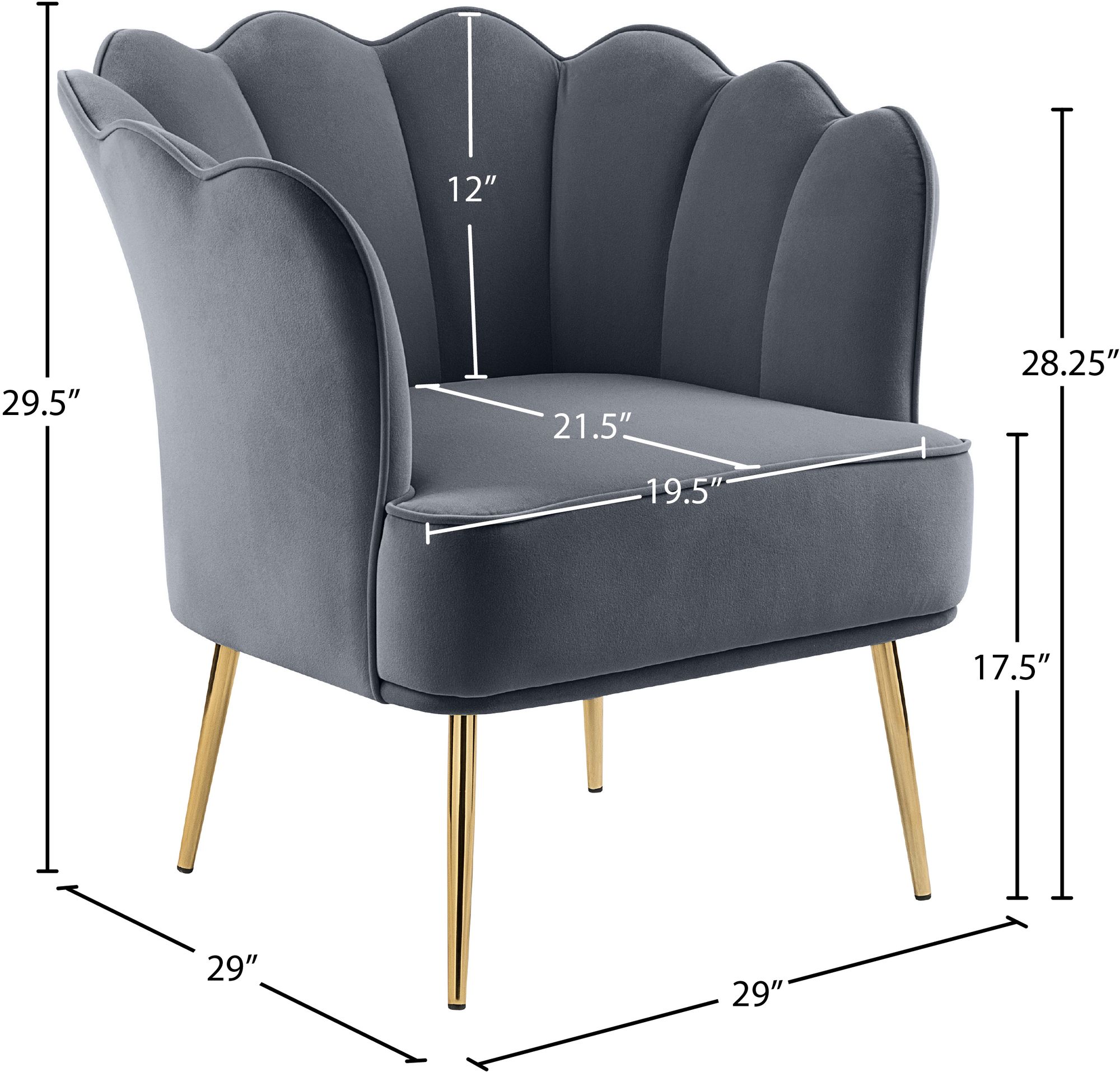 Jester Velvet Accent Chair