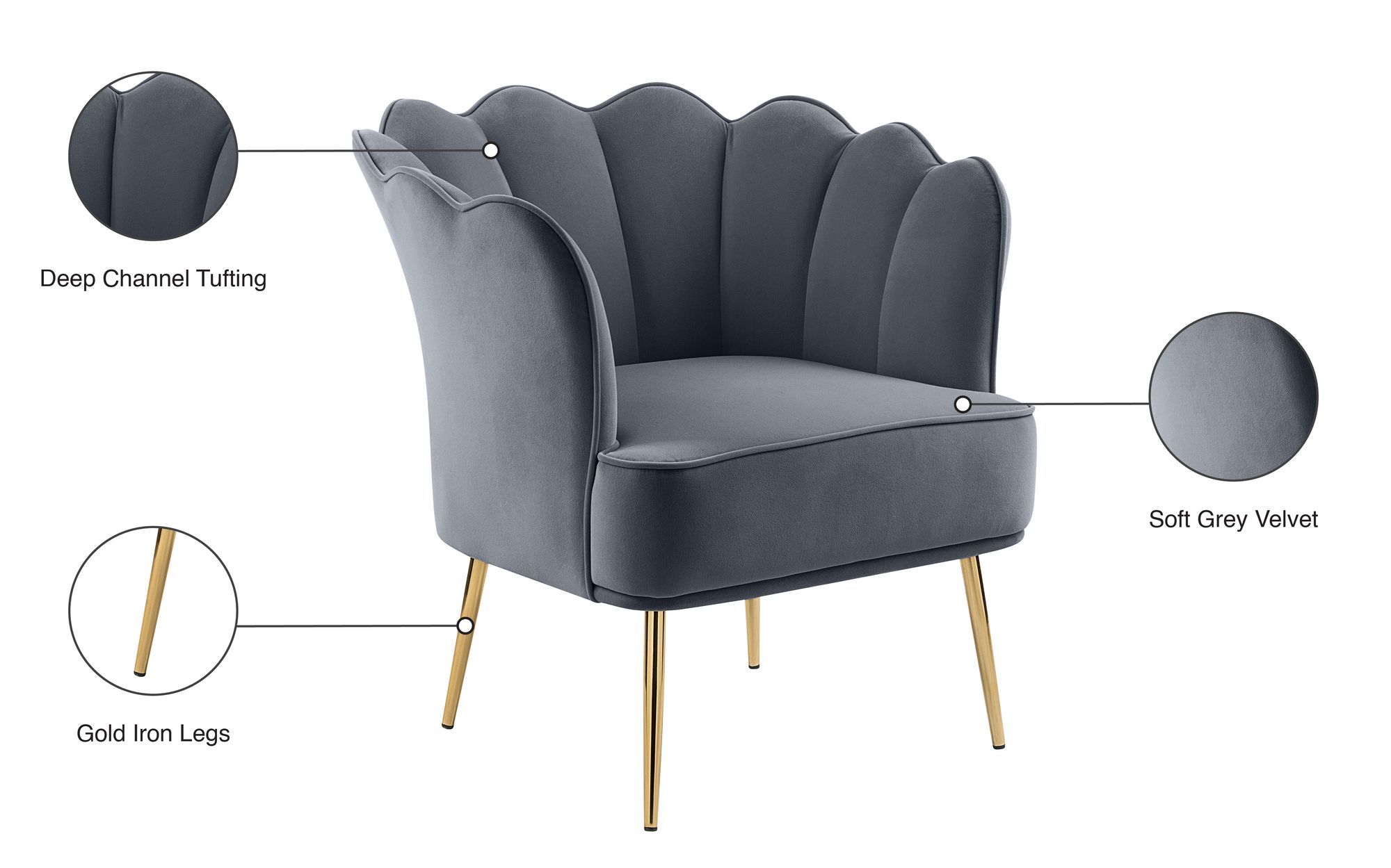 Jester Velvet Accent Chair