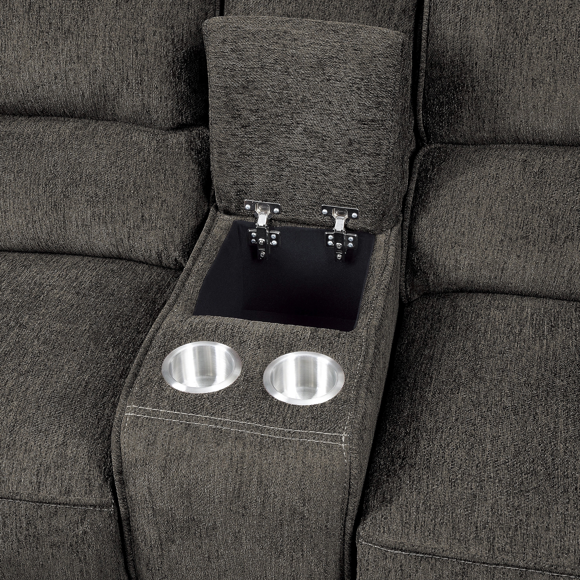 Borneo Chenille Fabric Double Reclining Loveseat