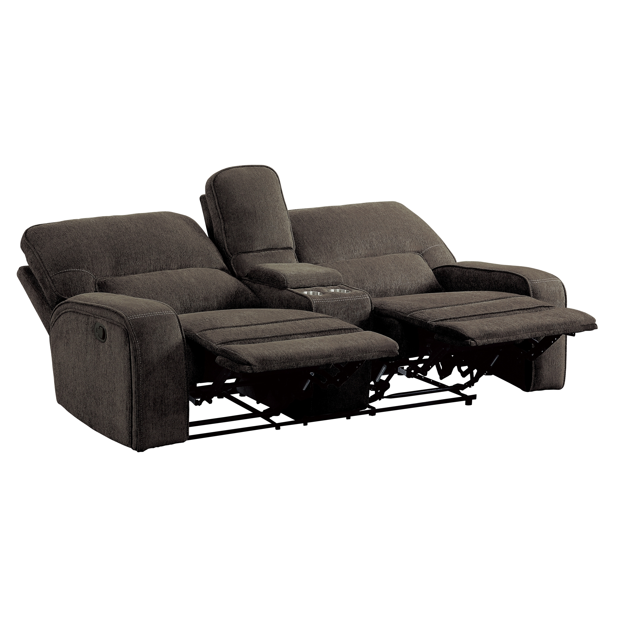 Borneo Chenille Fabric Double Reclining Loveseat