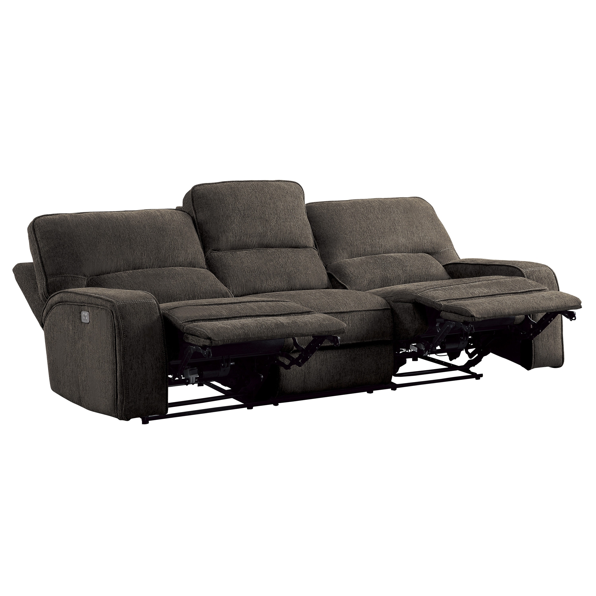 Borneo Fabric Power Double Reclining Sofa