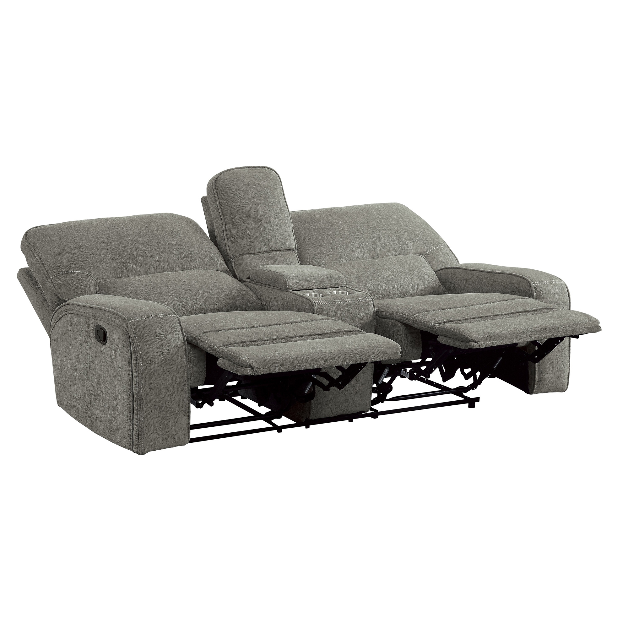 Borneo Chenille Fabric Double Reclining Loveseat