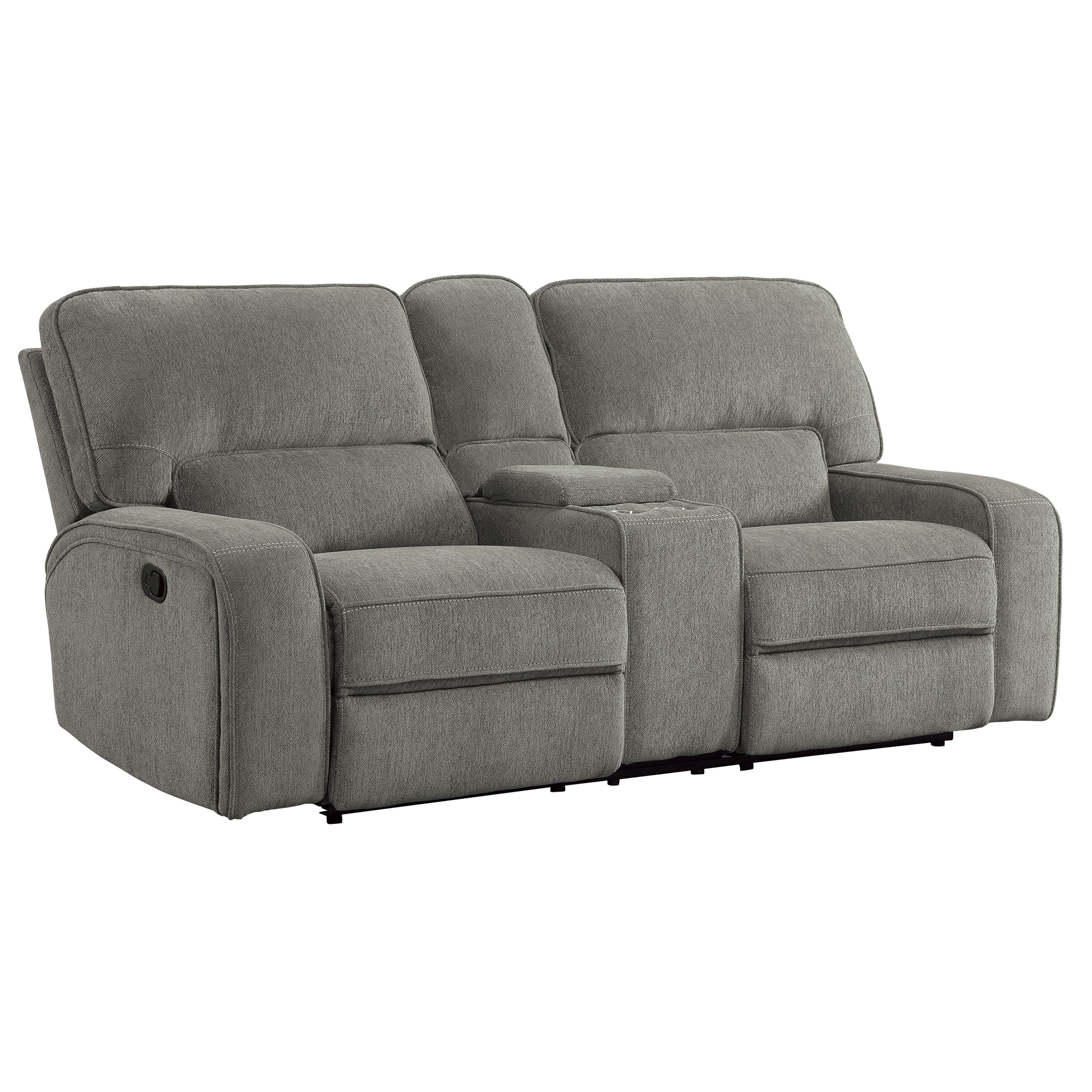 Borneo Chenille Fabric Double Reclining Loveseat