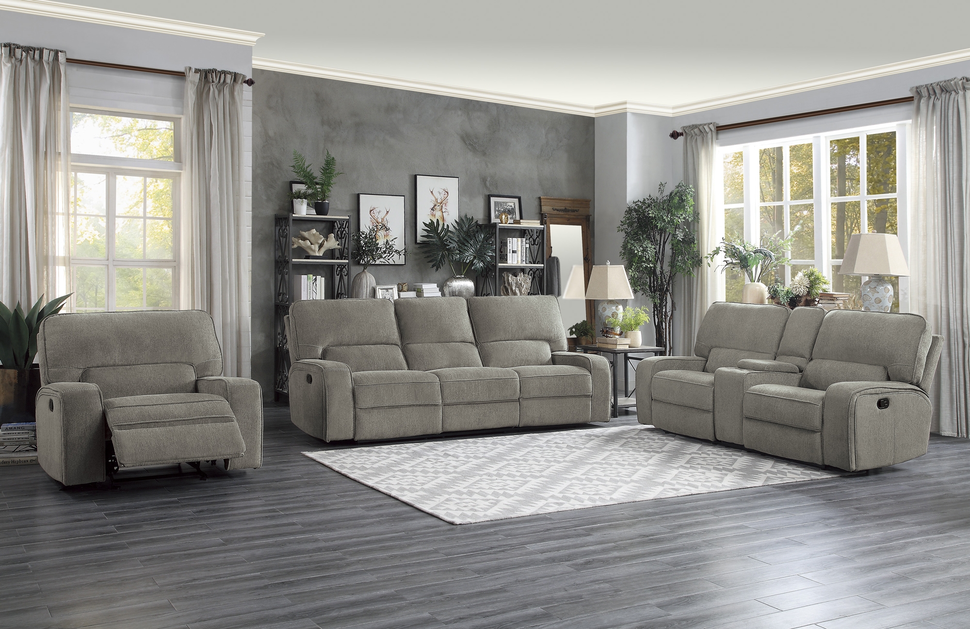 Borneo Fabric Reclining Living Room Set