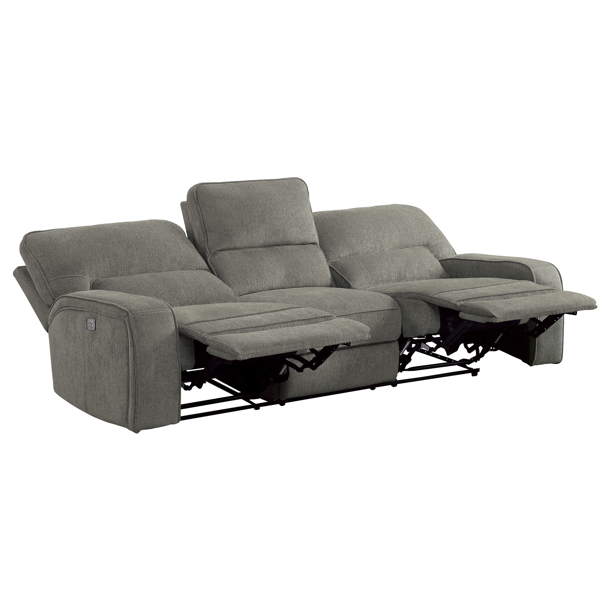Borneo Fabric Power Double Reclining Sofa