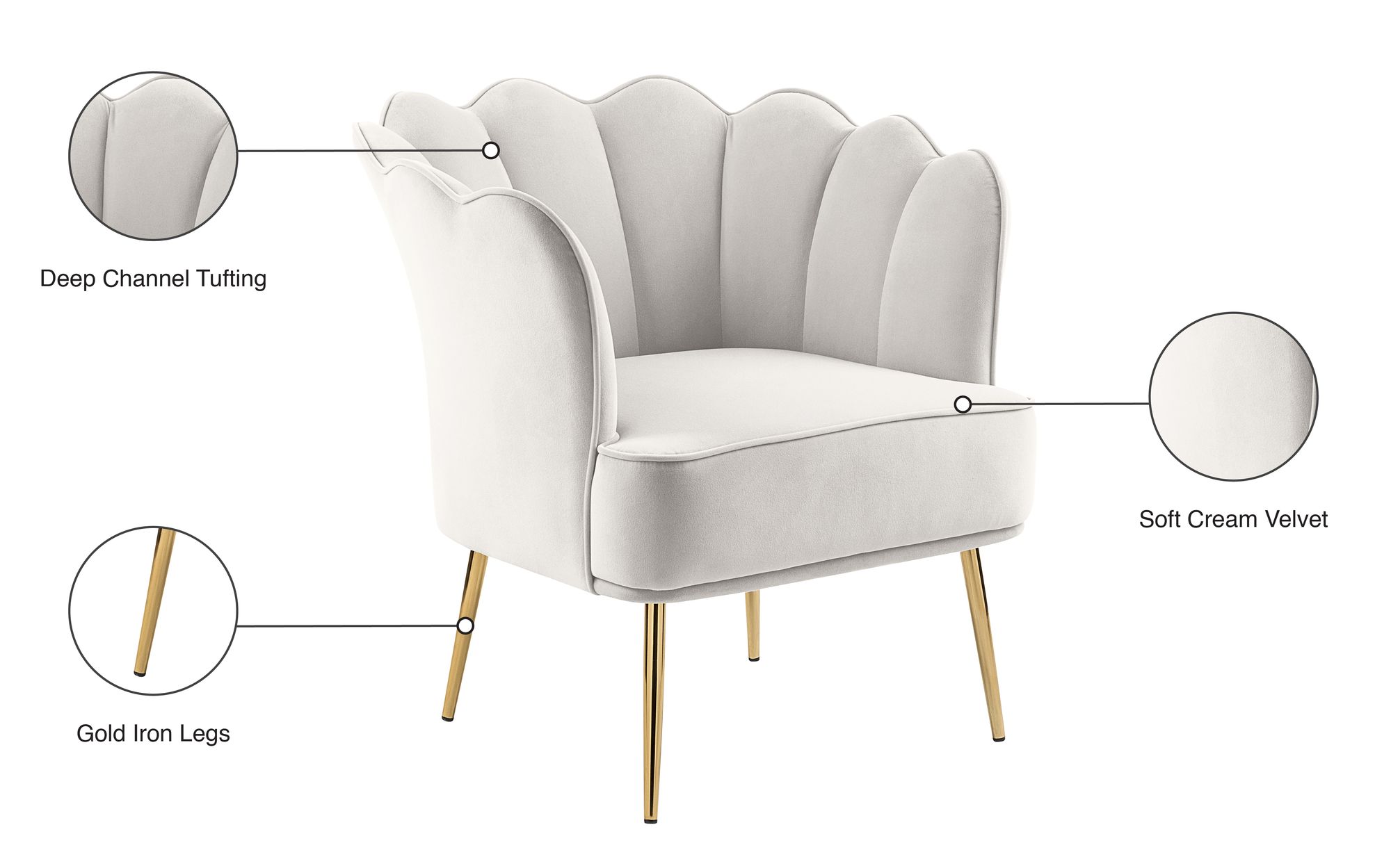 Jester Velvet Accent Chair
