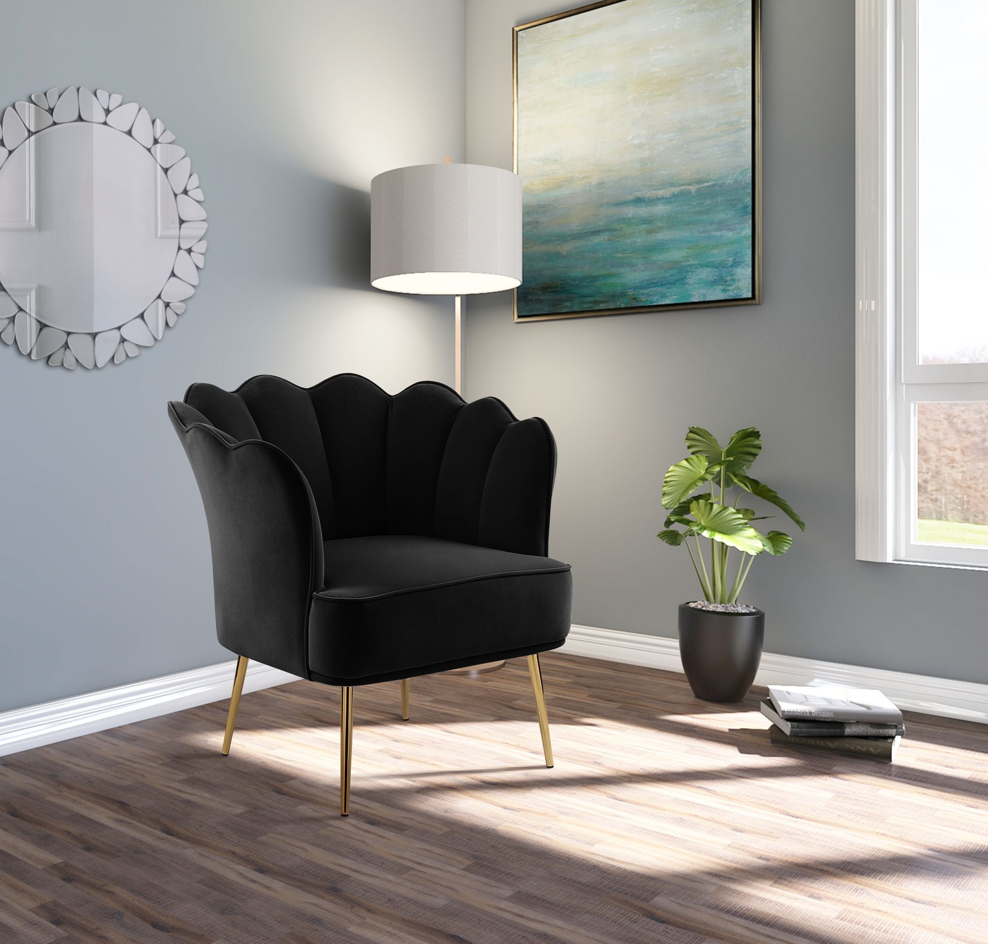 Jester Velvet Accent Chair