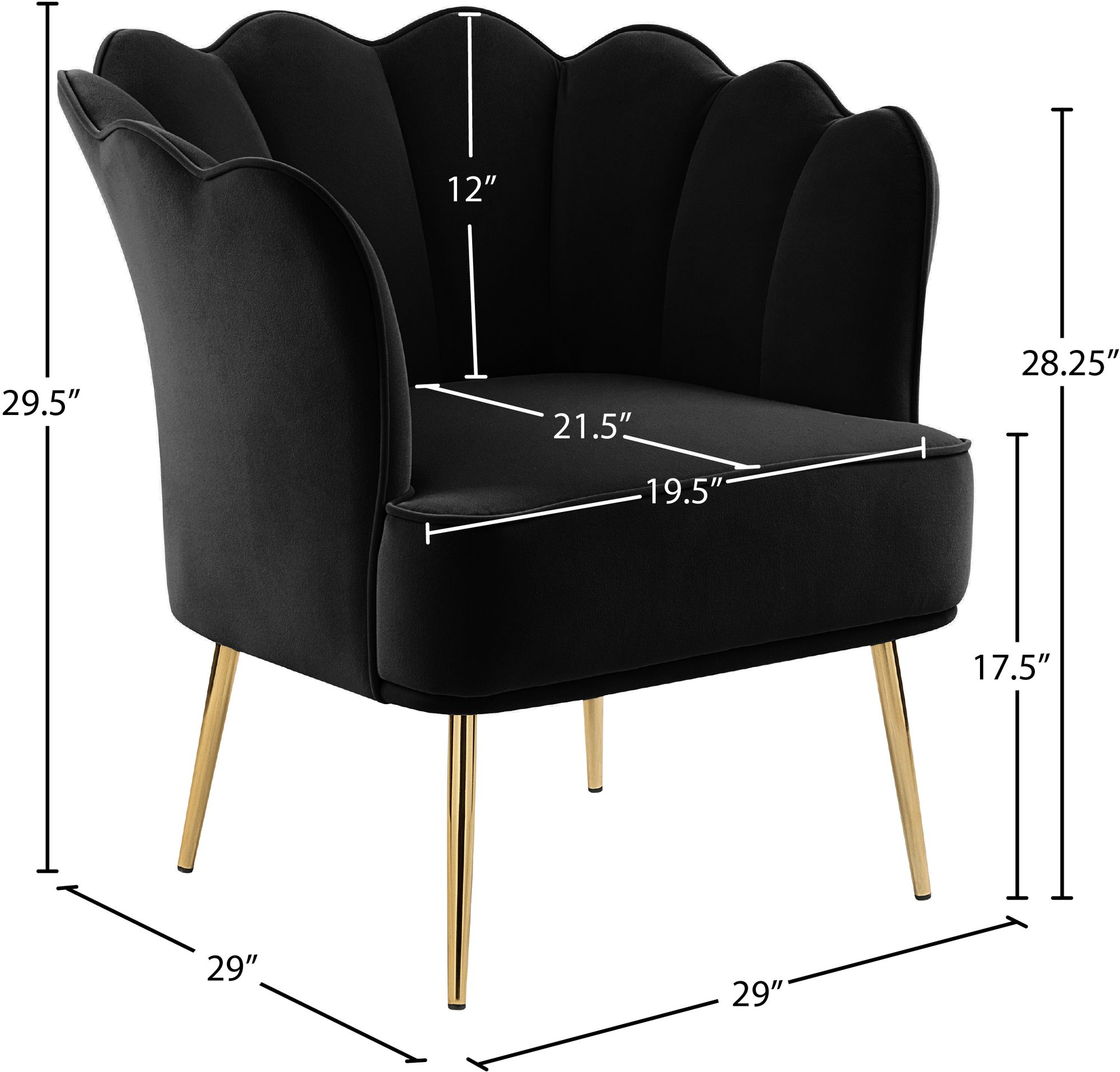 Jester Velvet Accent Chair