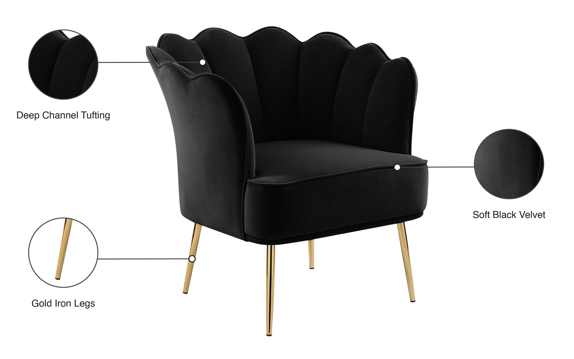 Jester Velvet Accent Chair
