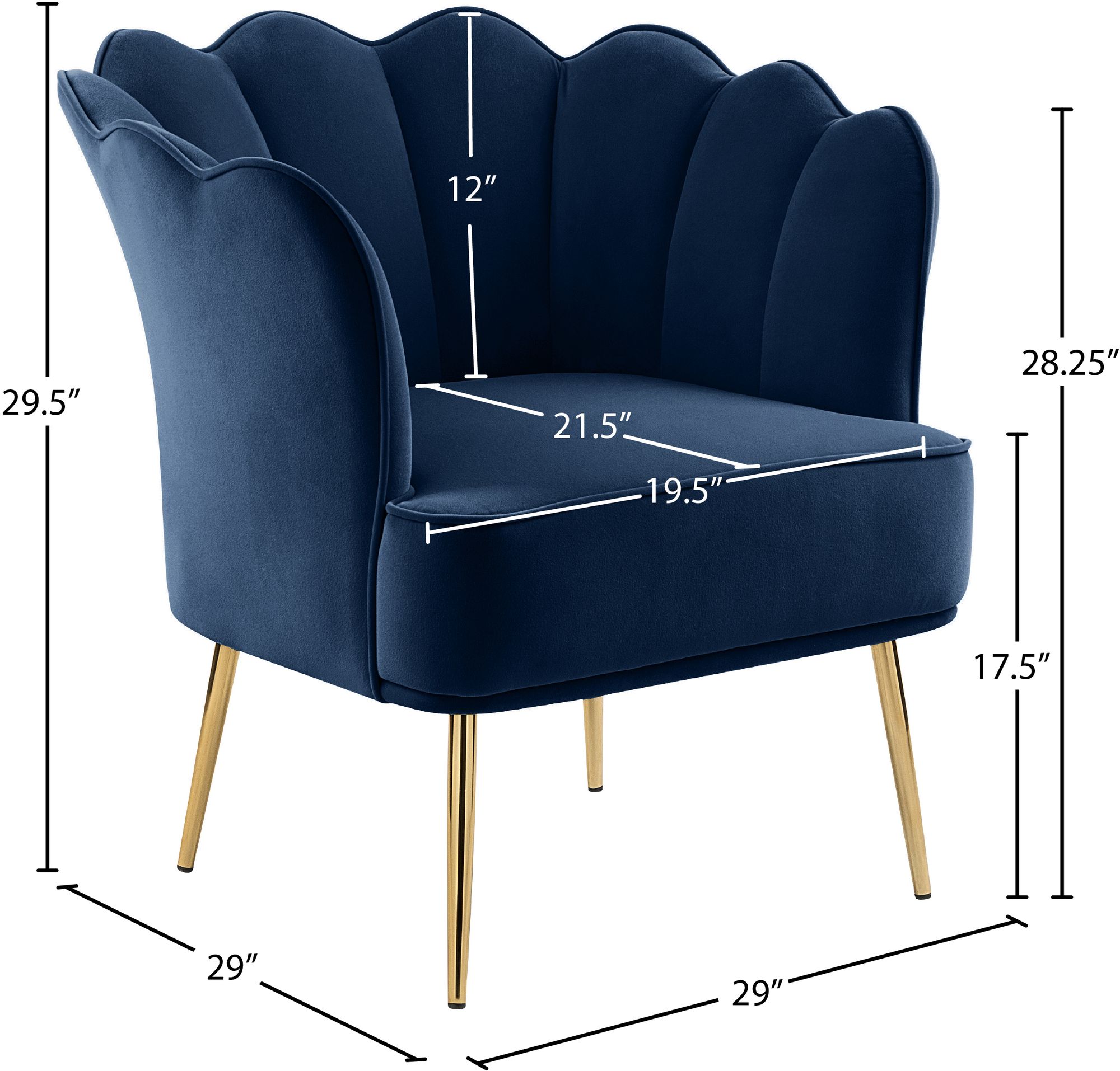Jester Velvet Accent Chair