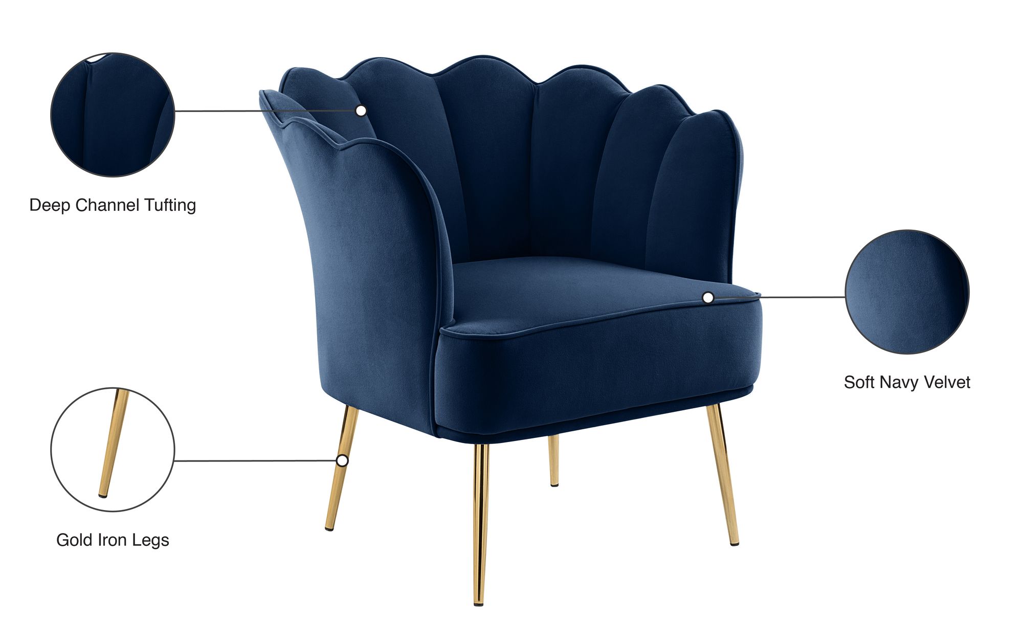 Jester Velvet Accent Chair