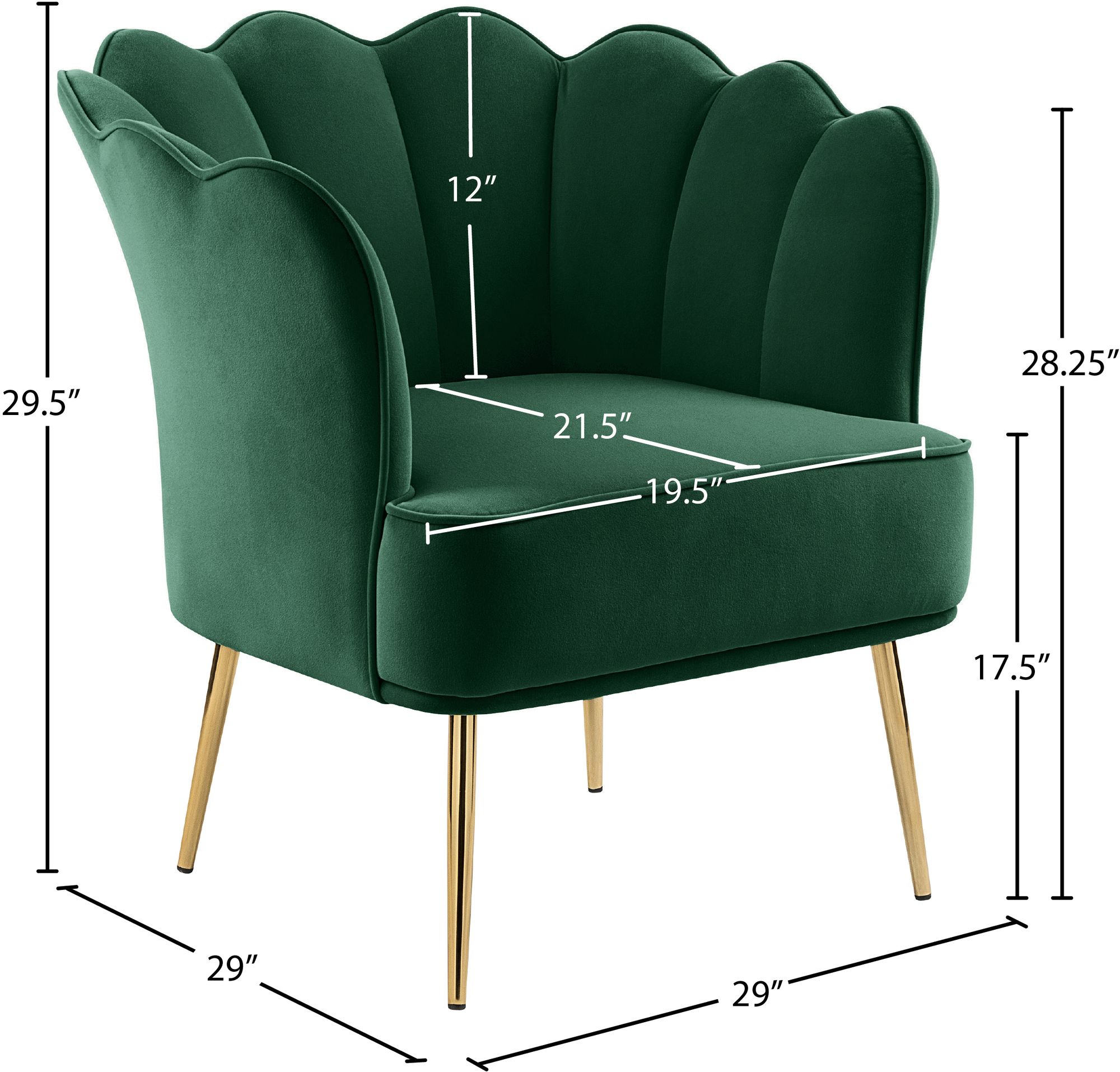 Jester Velvet Accent Chair