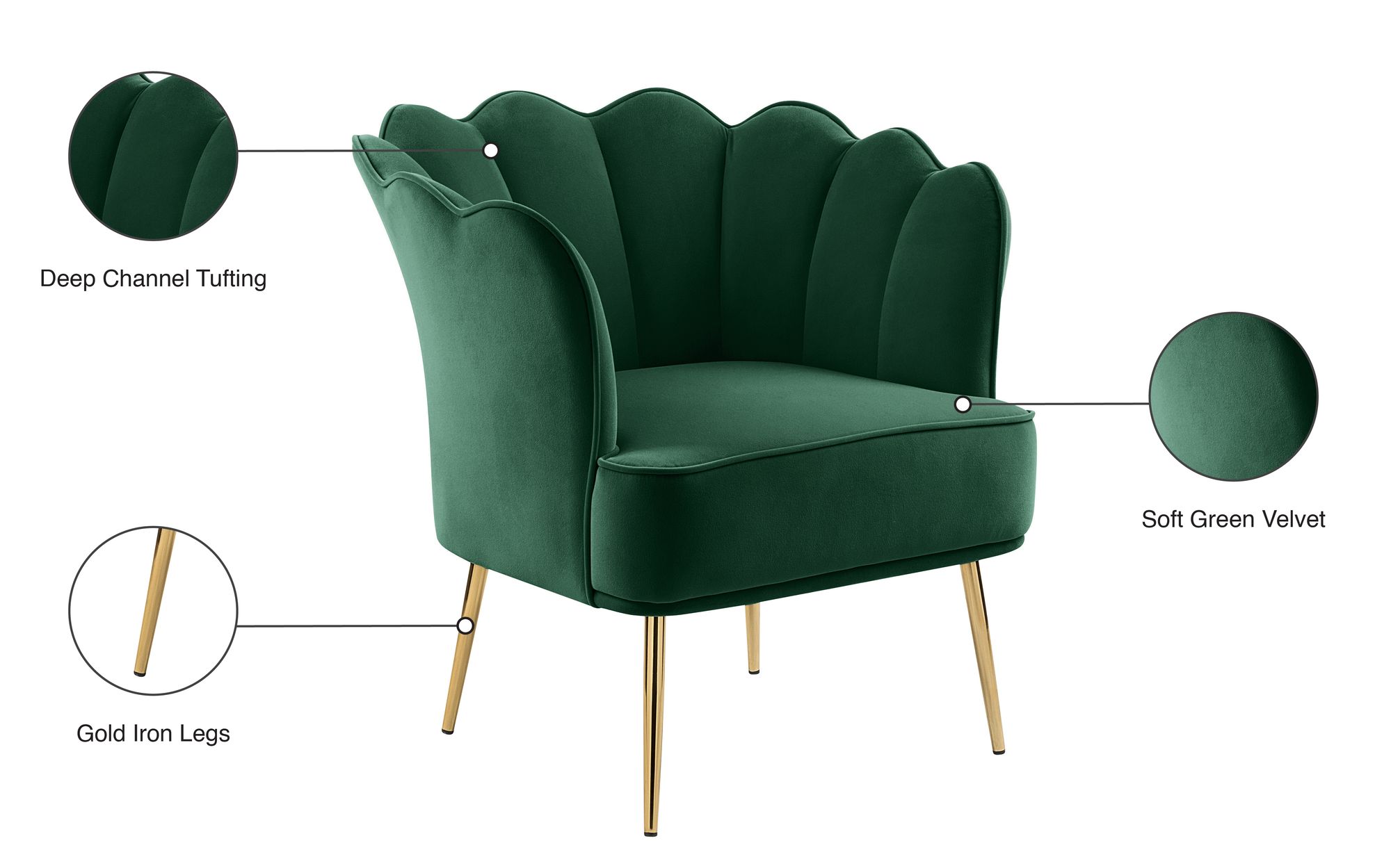 Jester Velvet Accent Chair