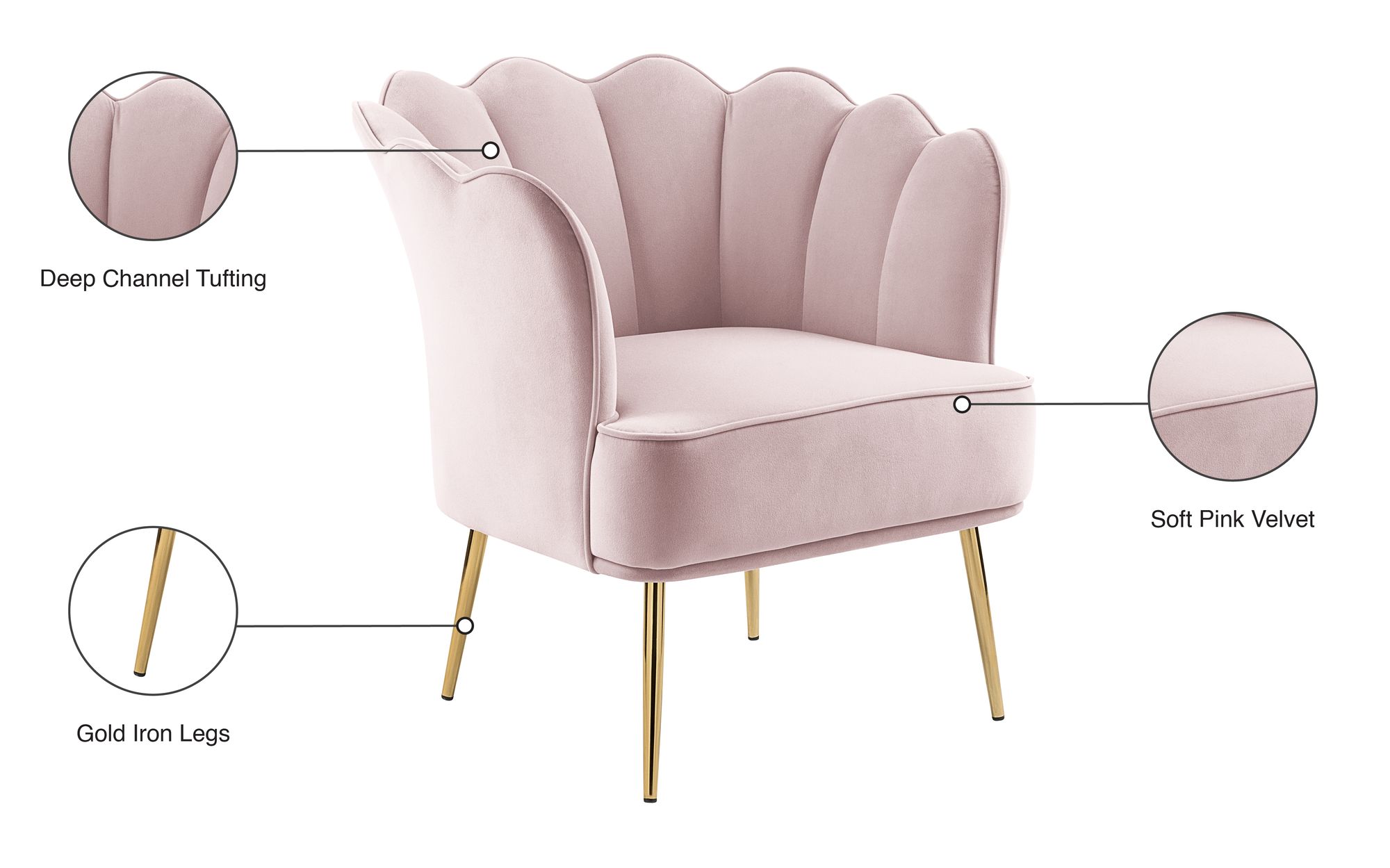 Jester Velvet Accent Chair