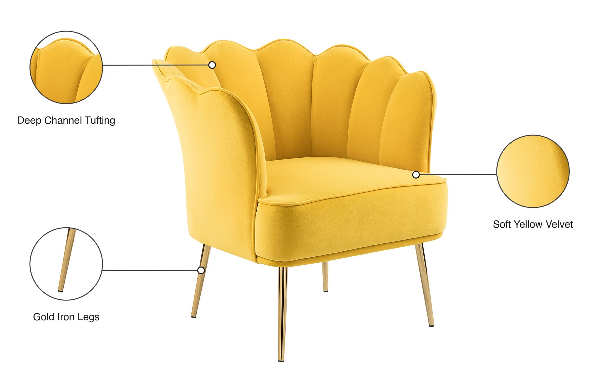 Jester Velvet Accent Chair