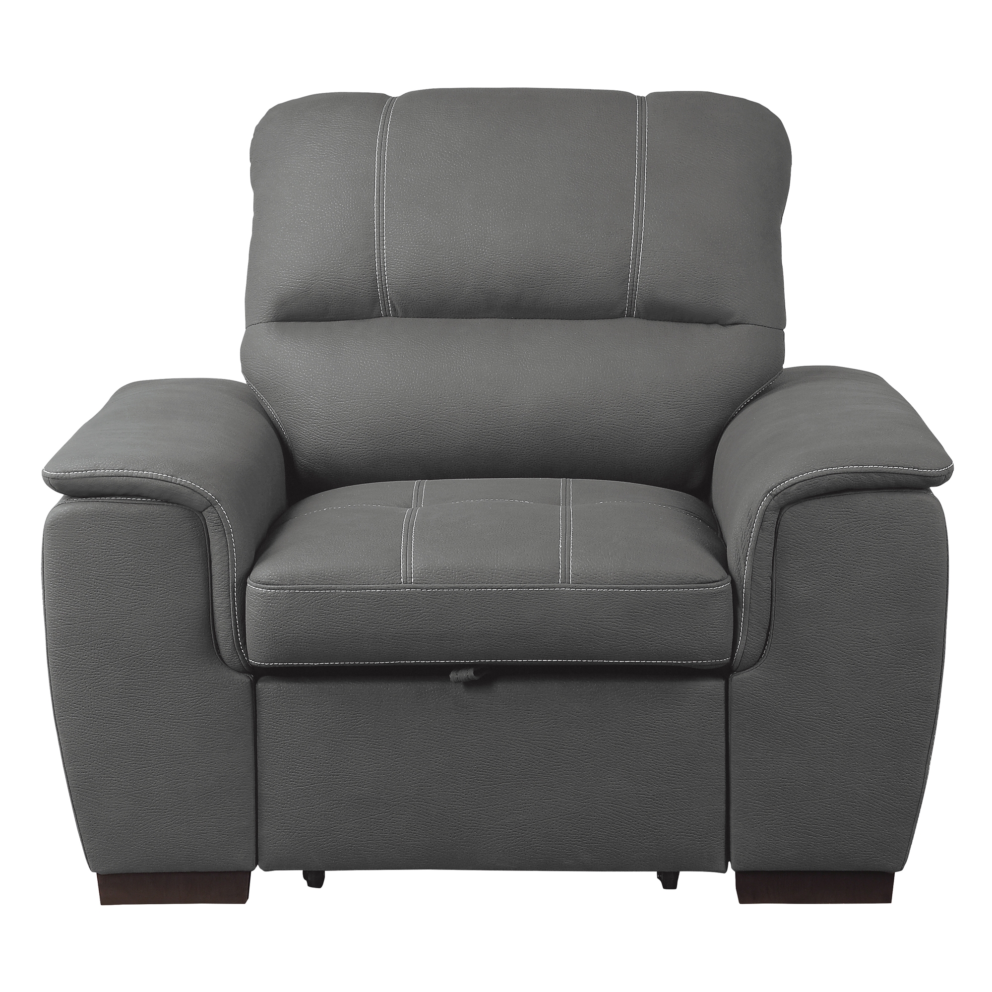 Andes Microfiber Chair with Pull-out Ottoman