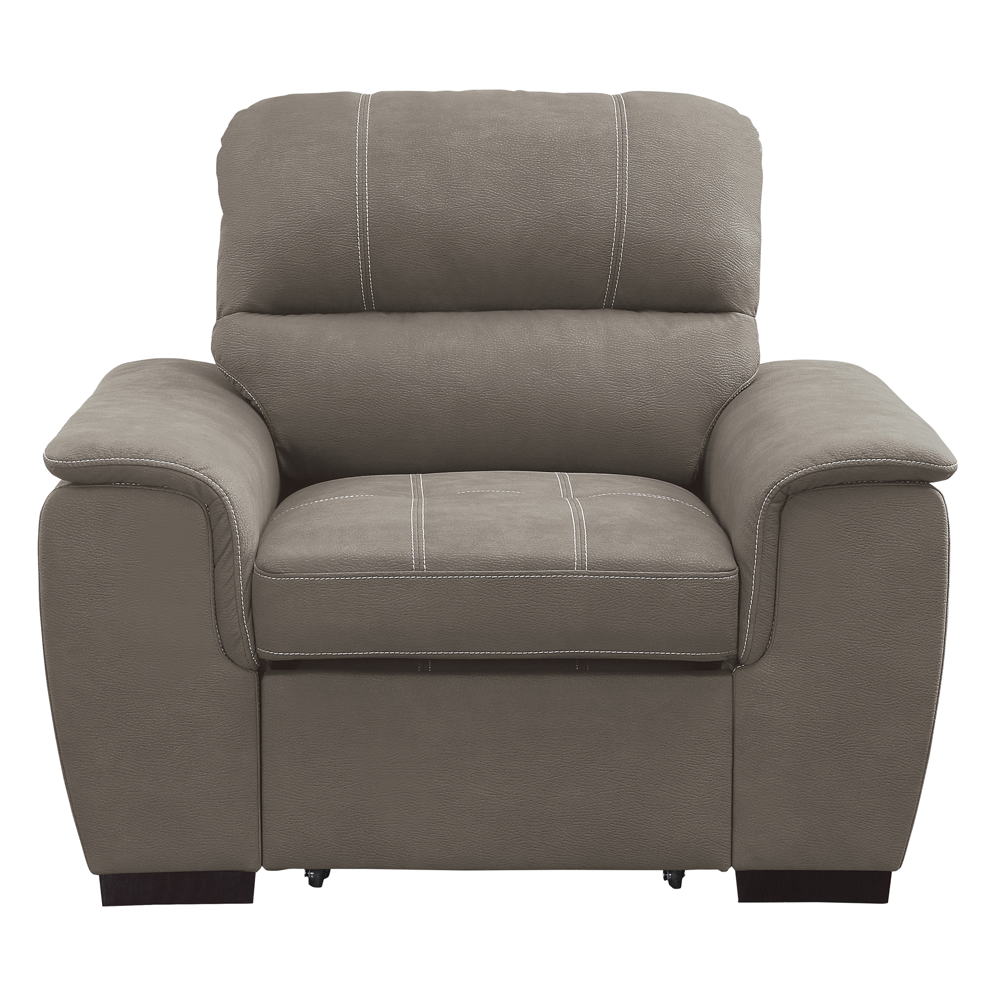 Andes Microfiber Chair with Pull-out Ottoman