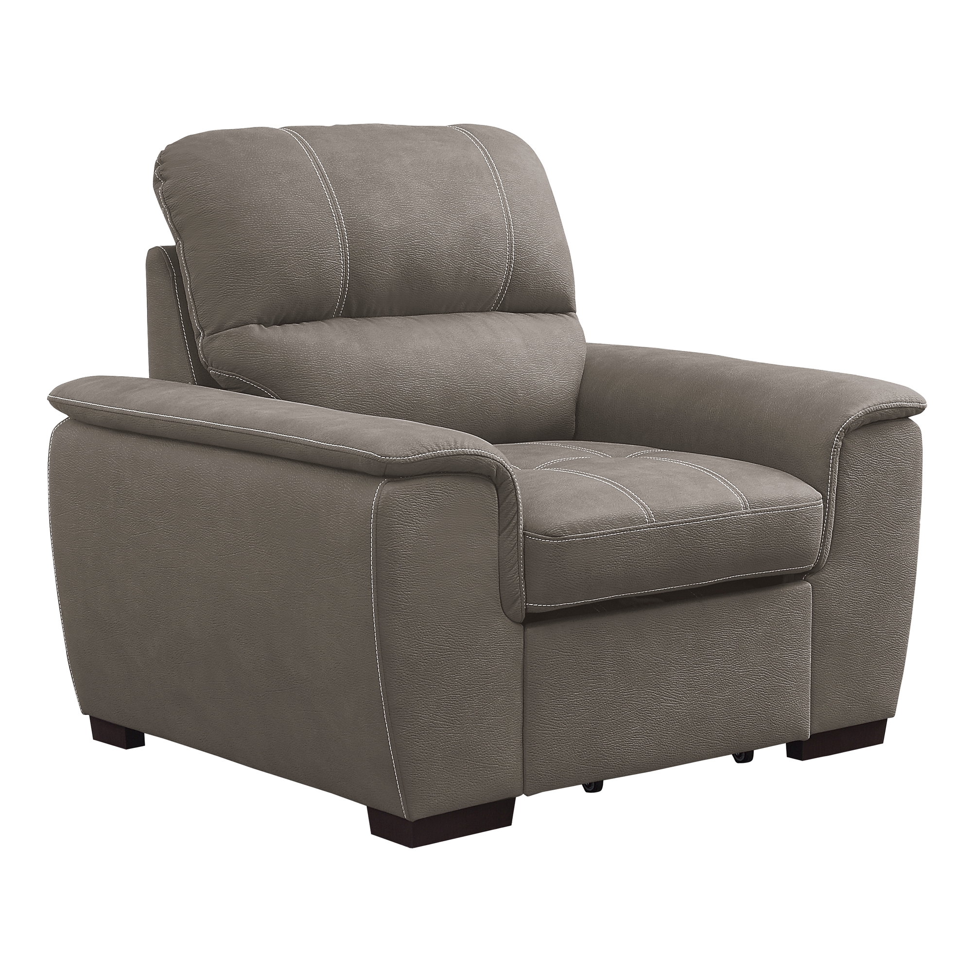 Andes Microfiber Chair with Pull-out Ottoman