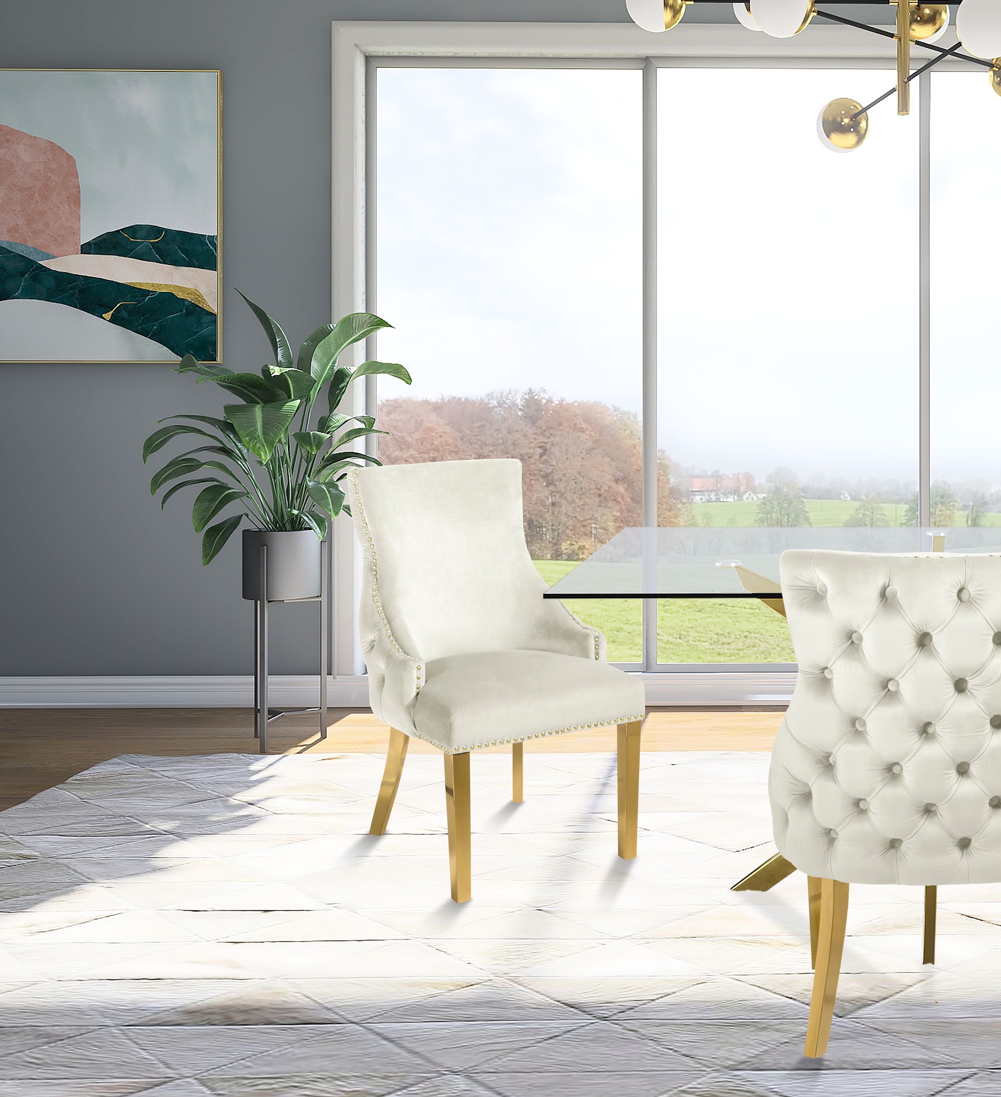 Tuft Velvet Dining Chair