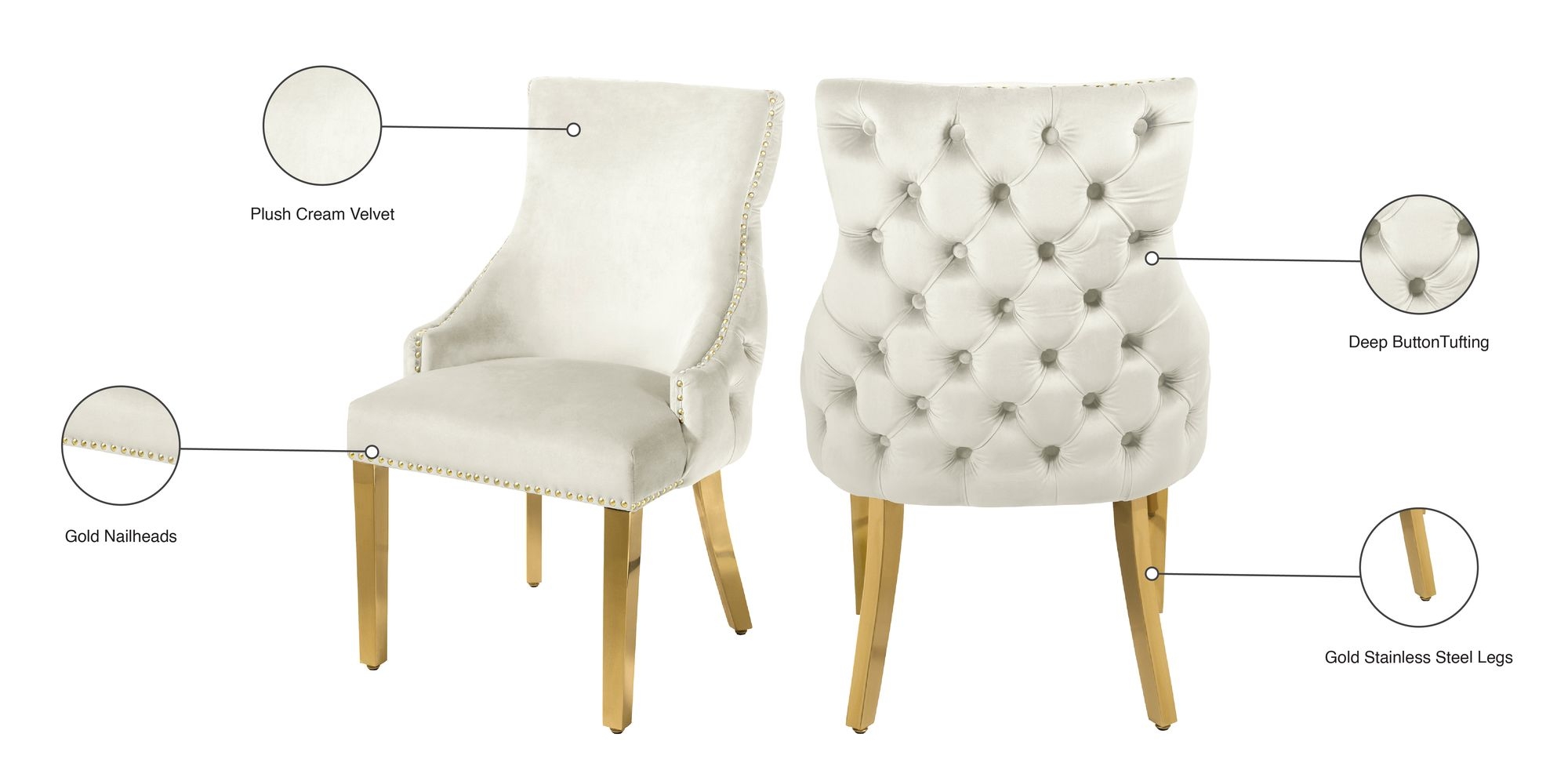 Tuft Velvet Dining Chair