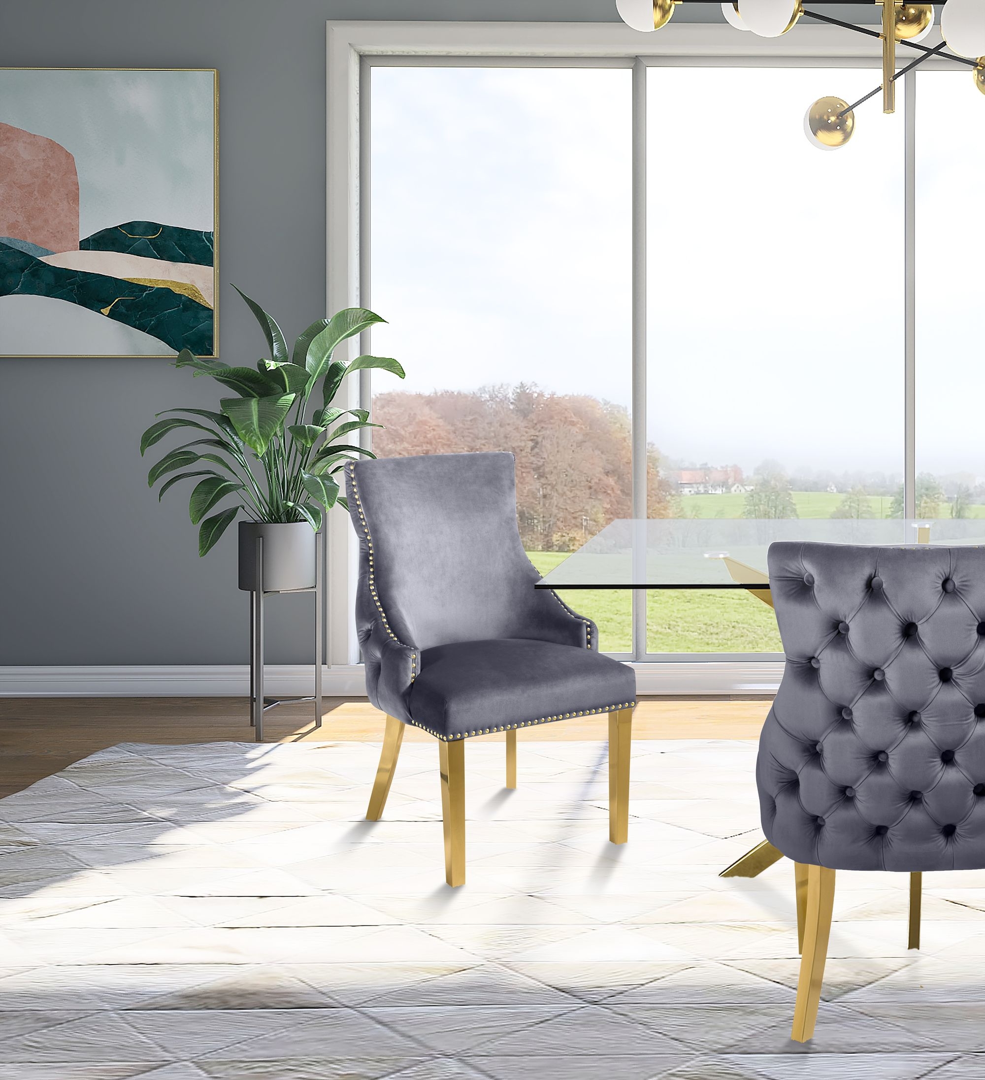 Tuft Velvet Dining Chair