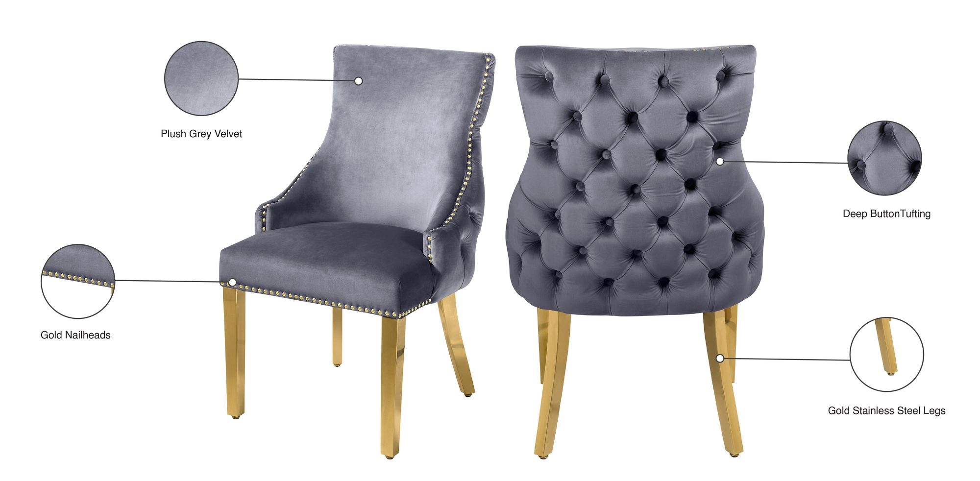 Tuft Velvet Dining Chair