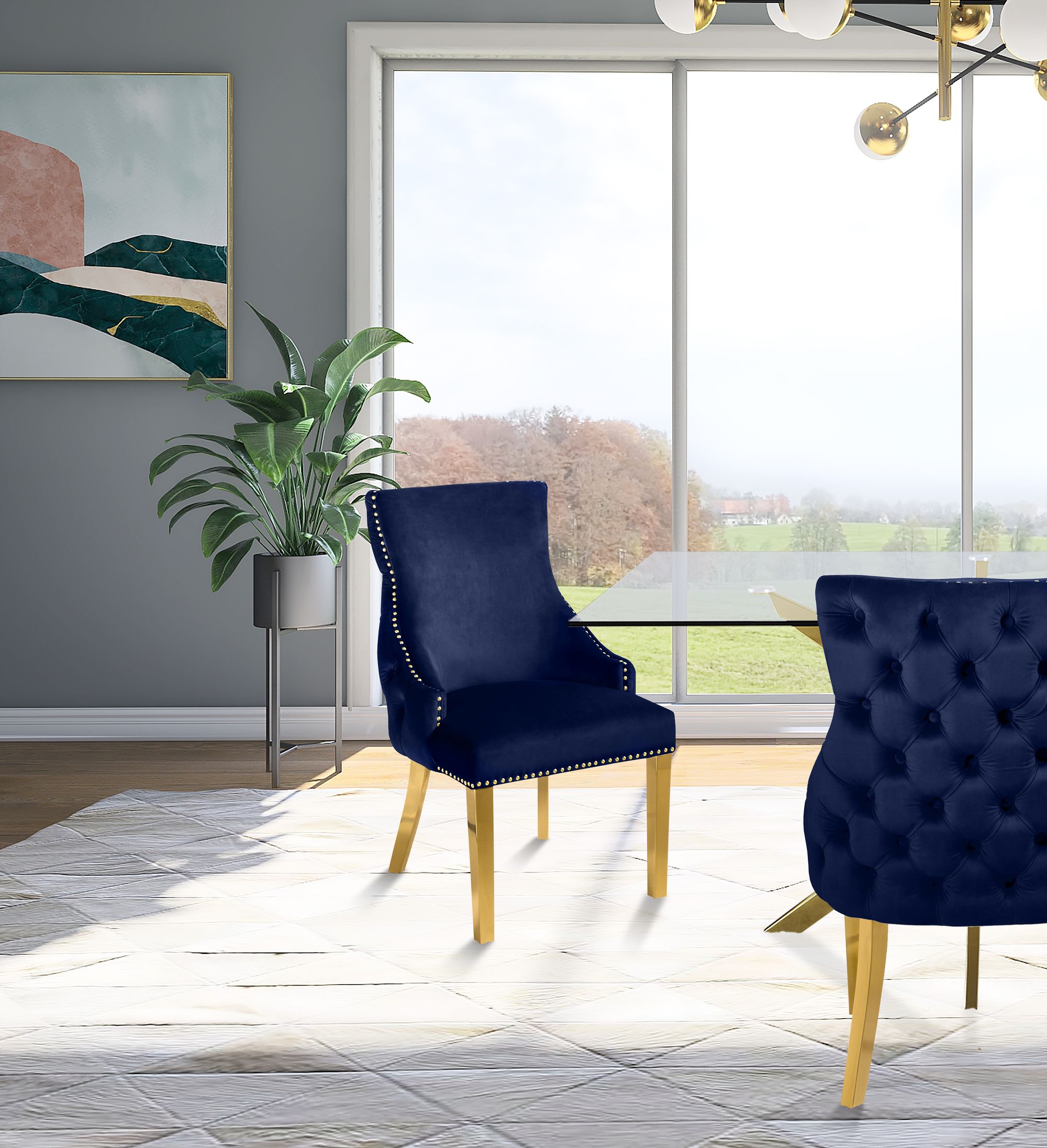 Tuft Velvet Dining Chair