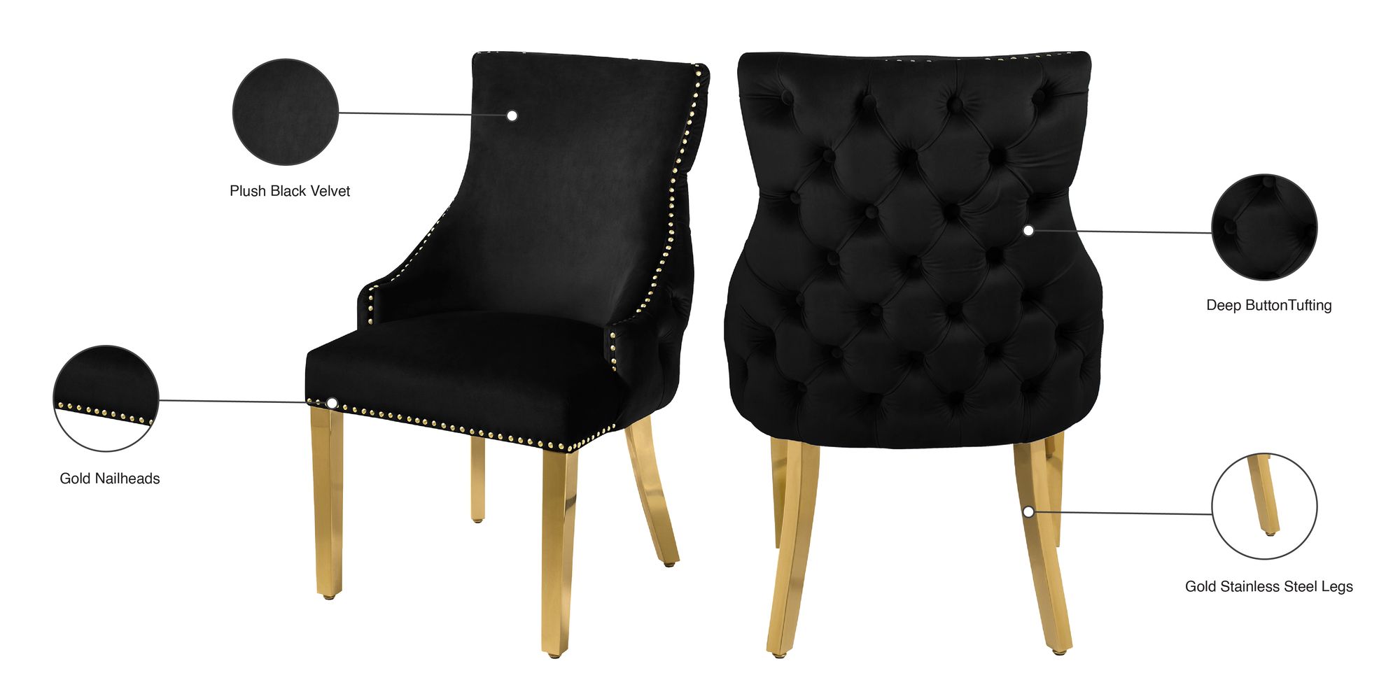 Tuft Velvet Dining Chair