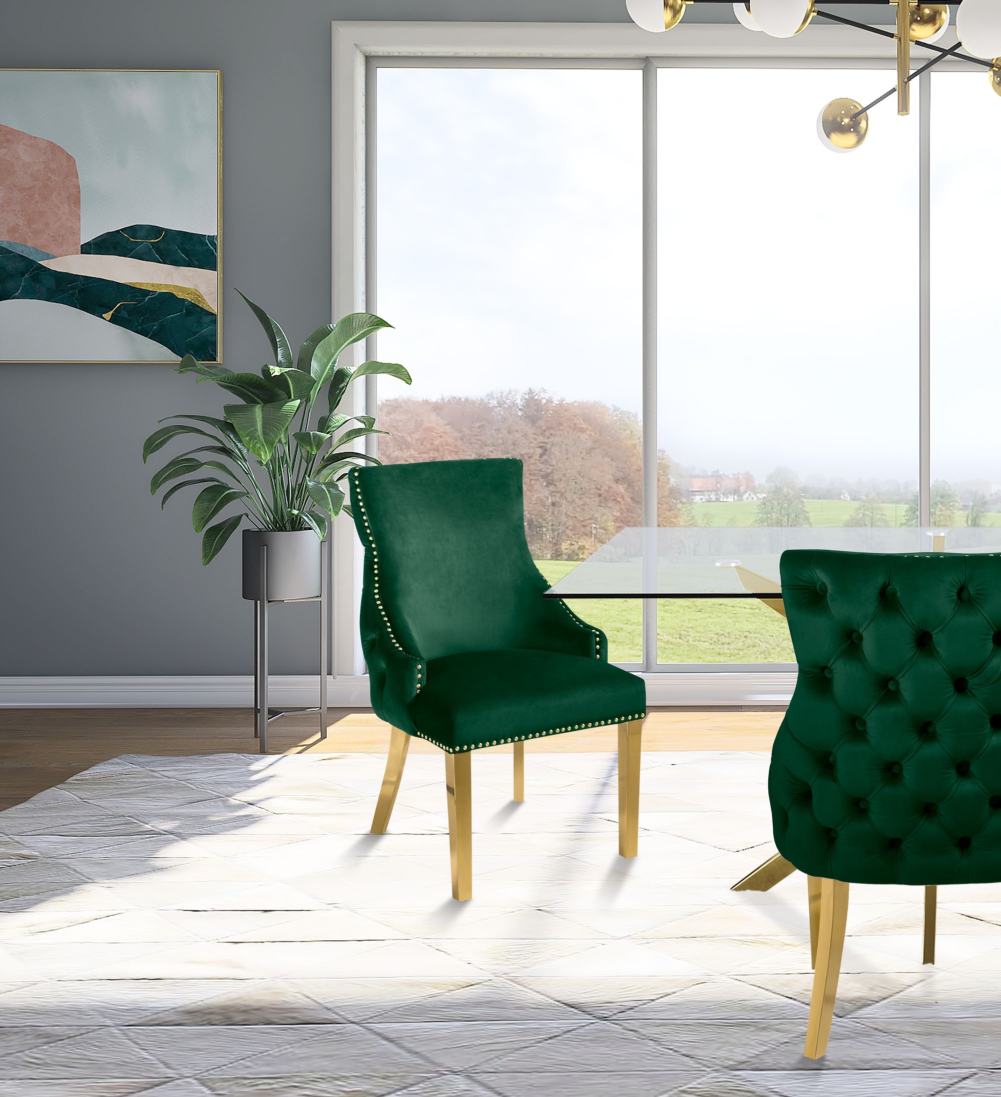 Tuft Velvet Dining Chair