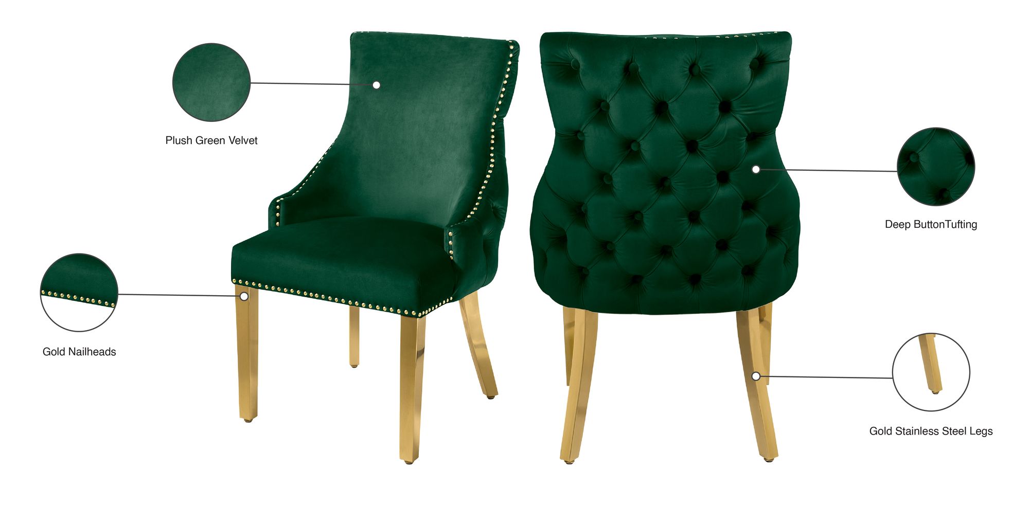 Tuft Velvet Dining Chair