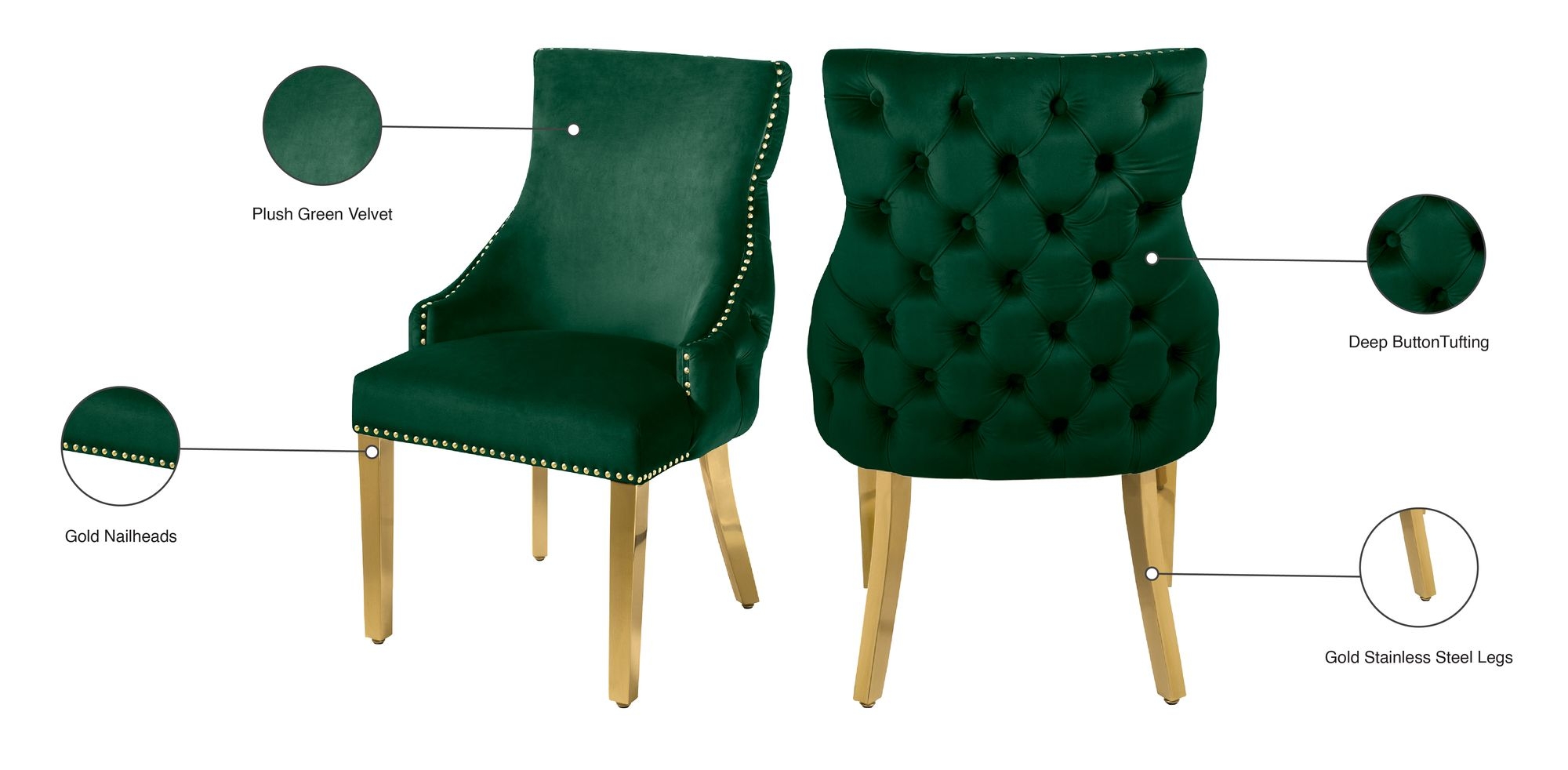 Tuft Velvet Dining Chair