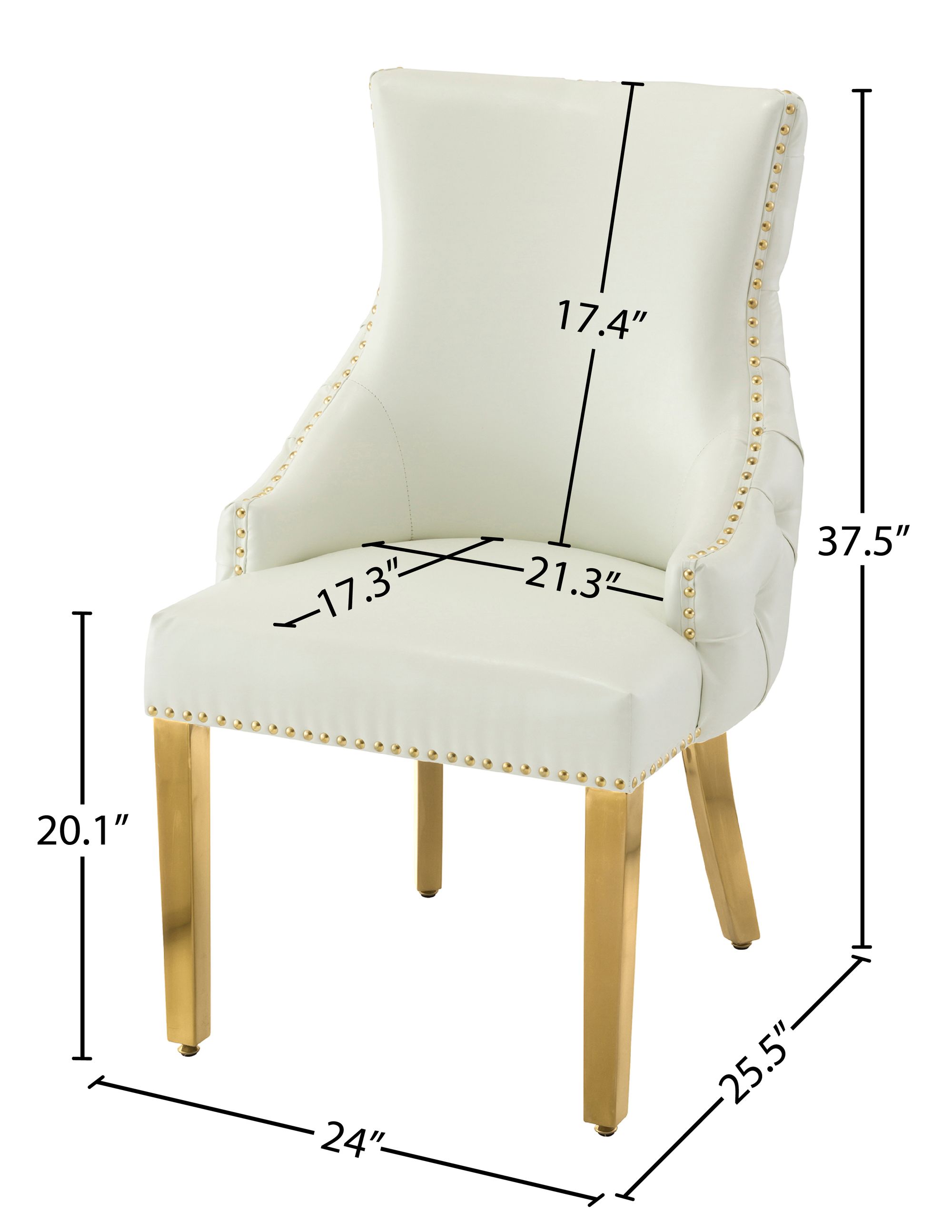 Tuft Faux Leather Dining Chair