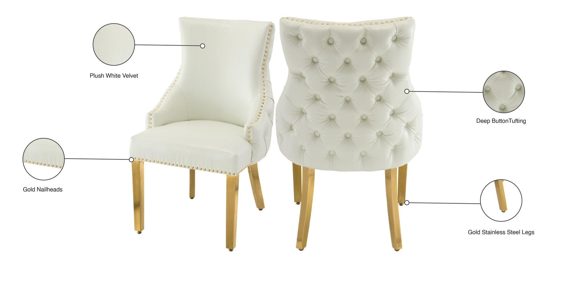 Tuft Faux Leather Dining Chair