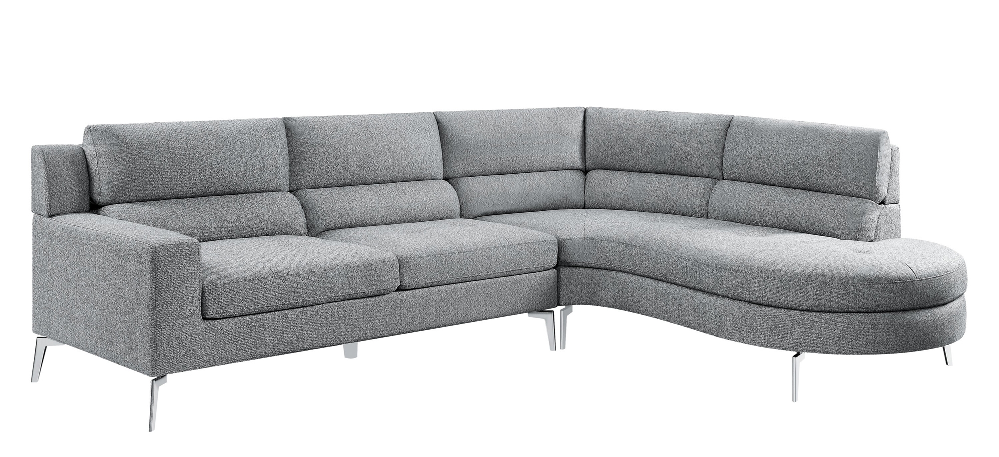 Bonita Polyester Fabric Right Chaise Facing Sectional Sofa