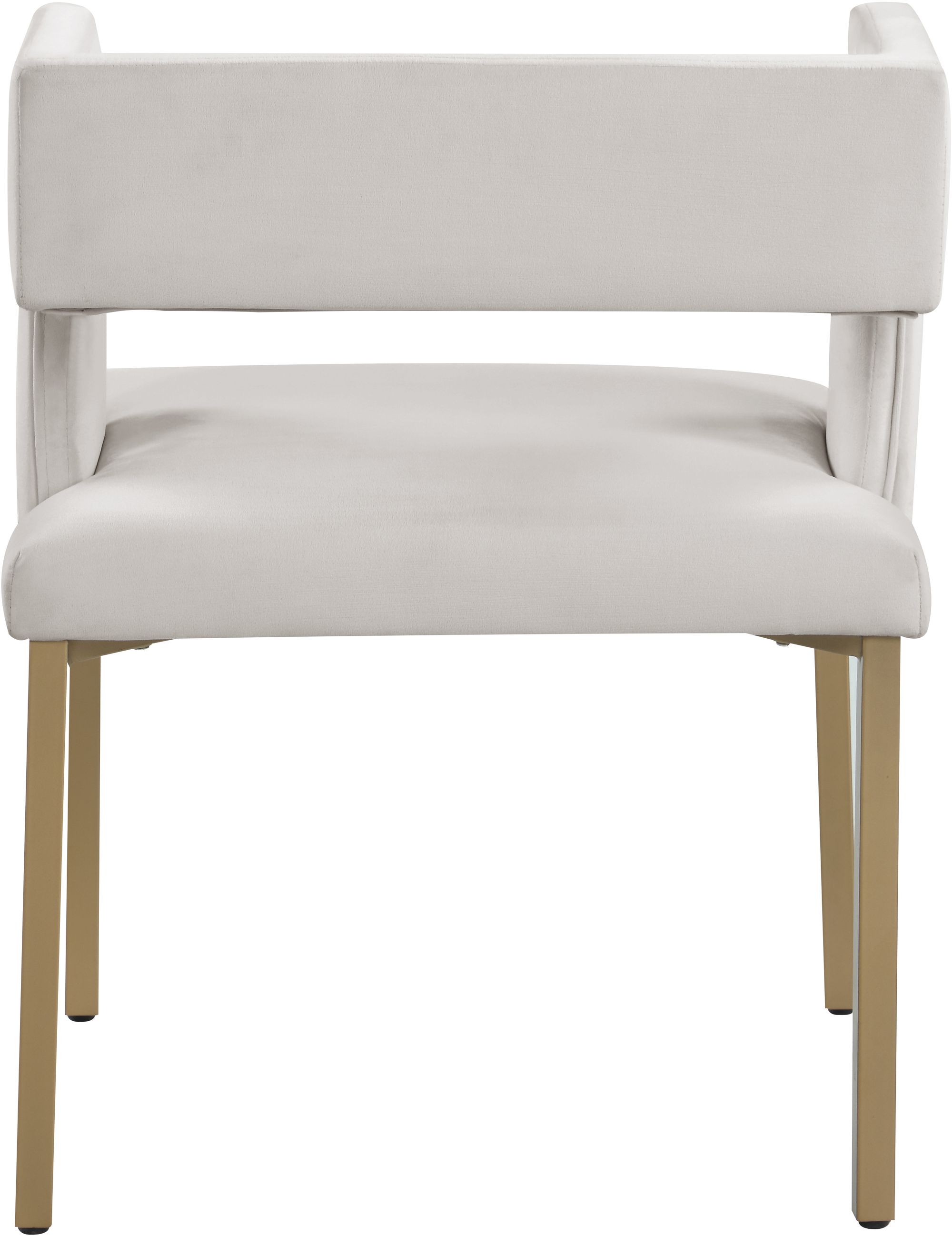 Caleb Velvet Dining Chair with Brushed Gold Iron Legs