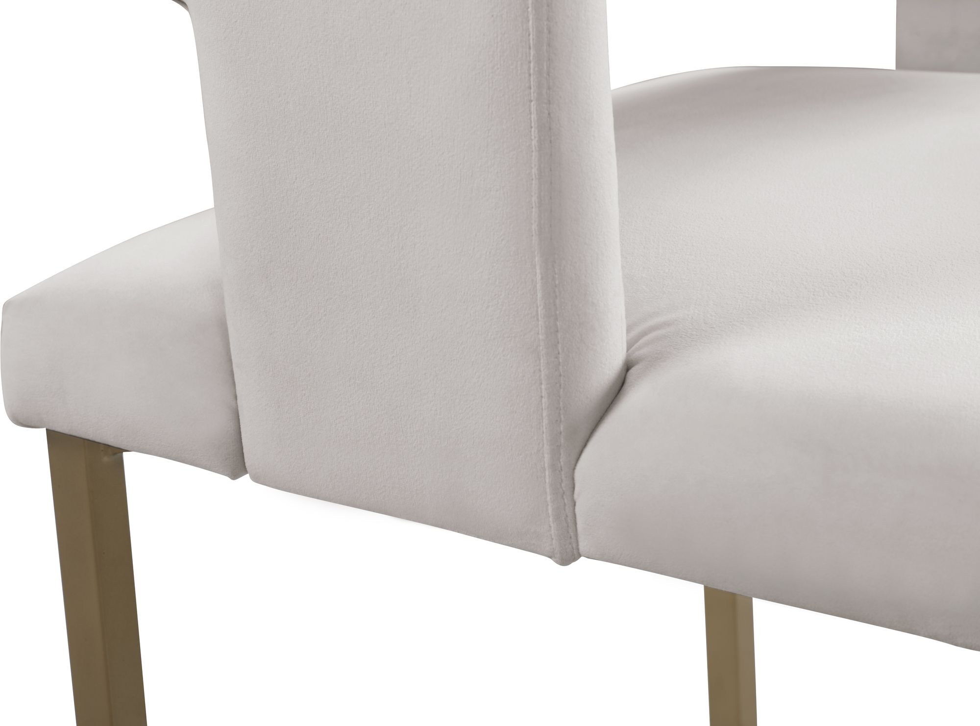 Caleb Velvet Dining Chair with Brushed Gold Iron Legs