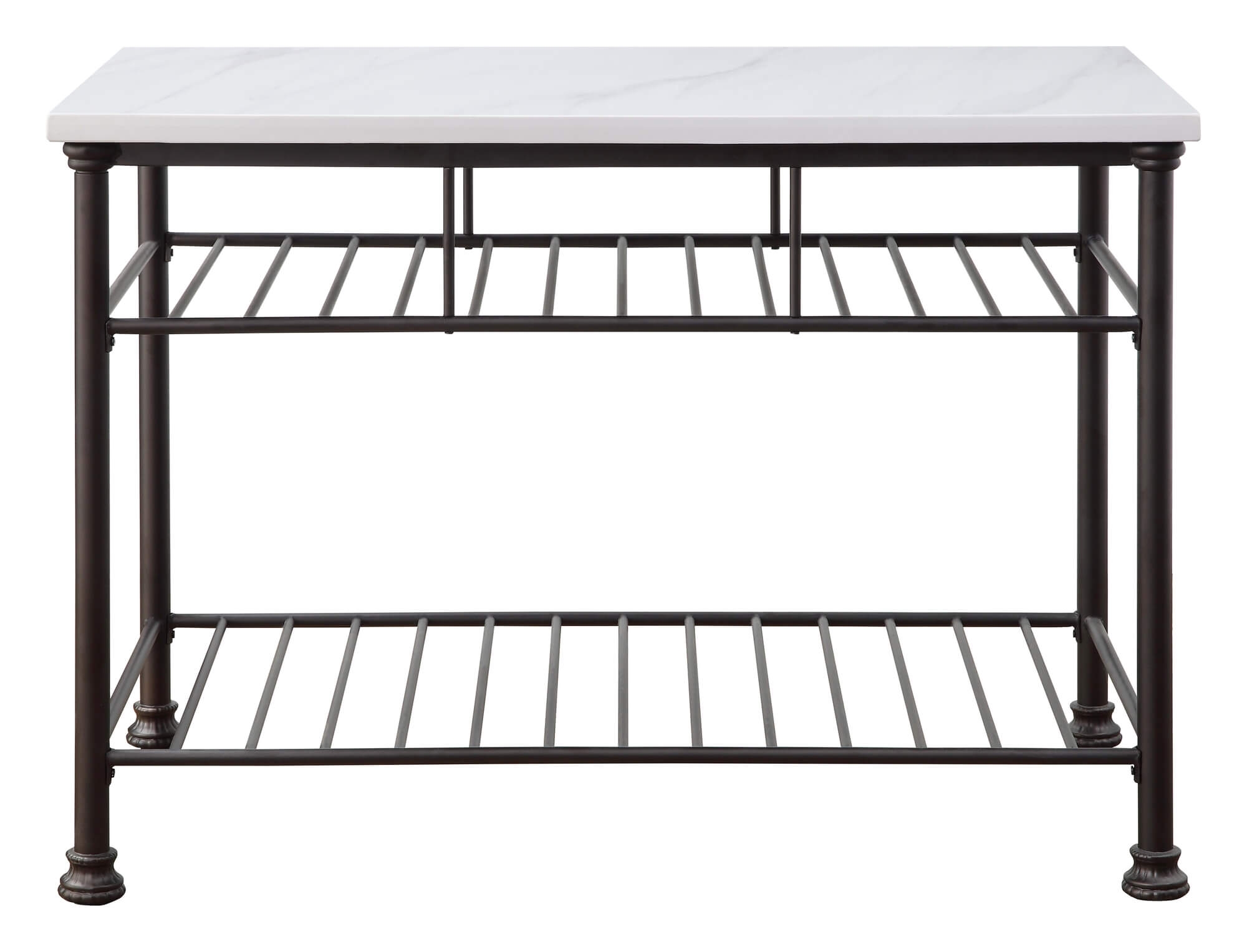 Freyja Wood/Metal/Artificial Stone Kitchen Island