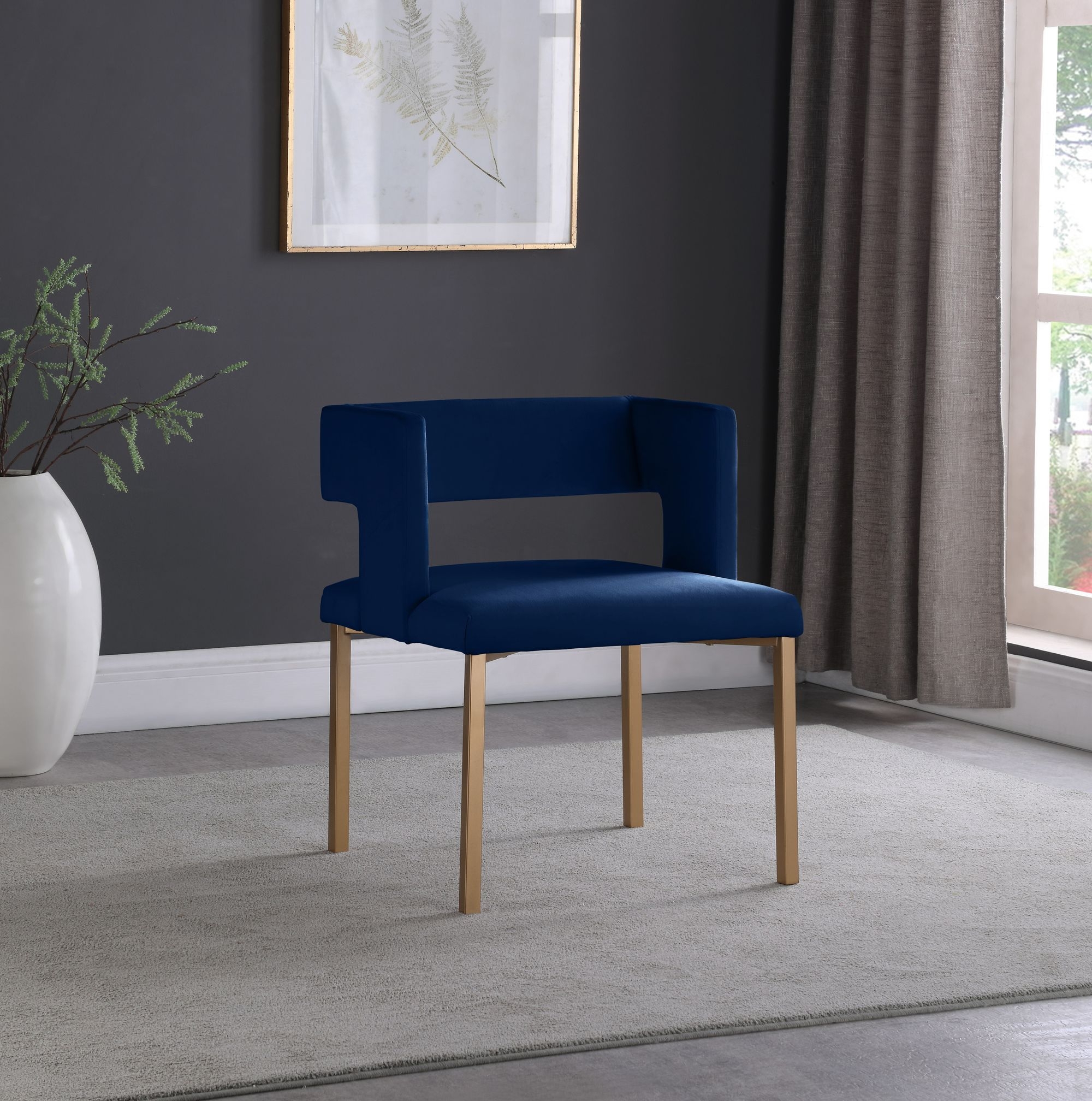 Caleb Dining Chair with Iron Legs