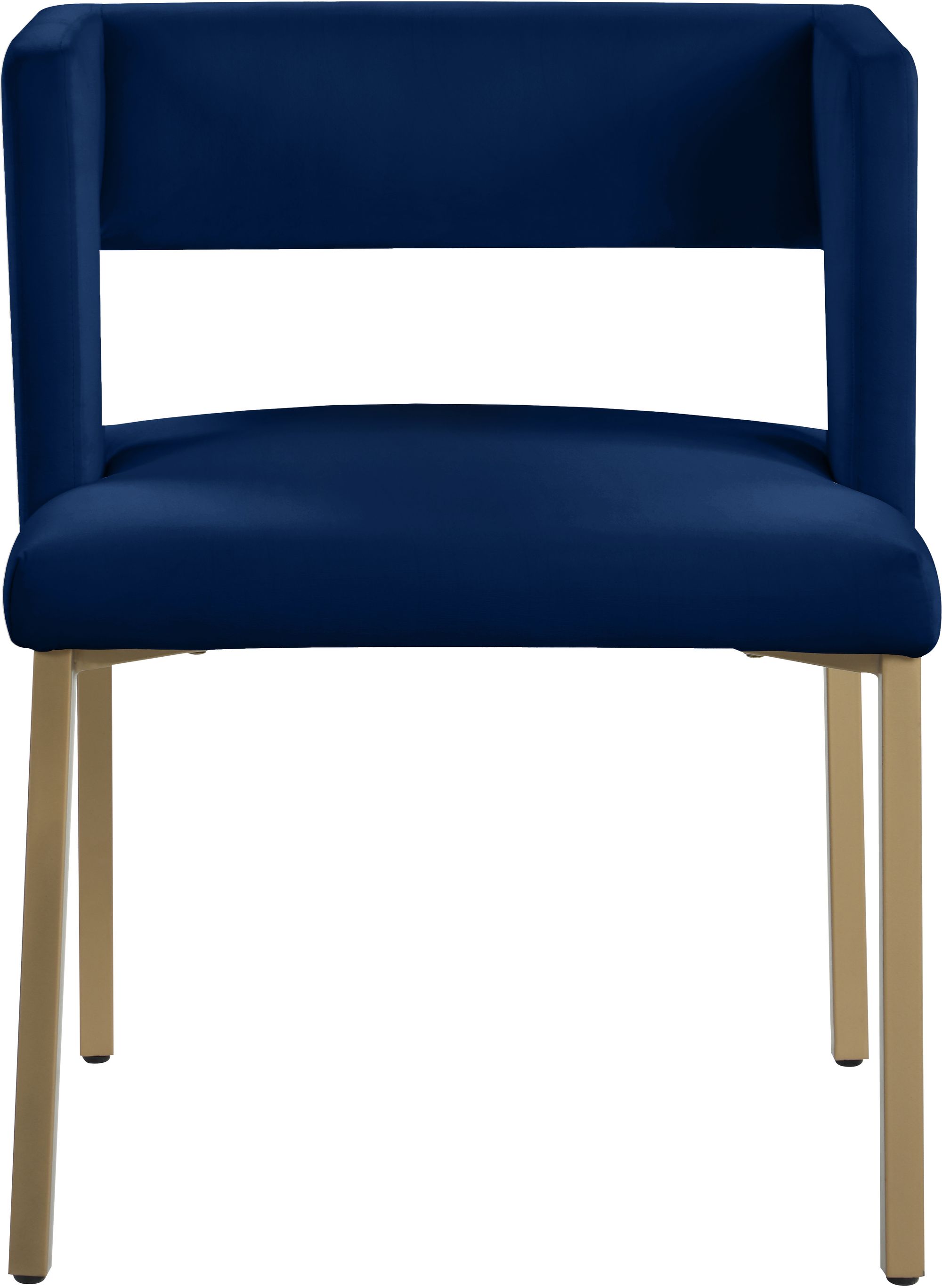 Caleb Velvet Dining Chair with Brushed Gold Iron Legs