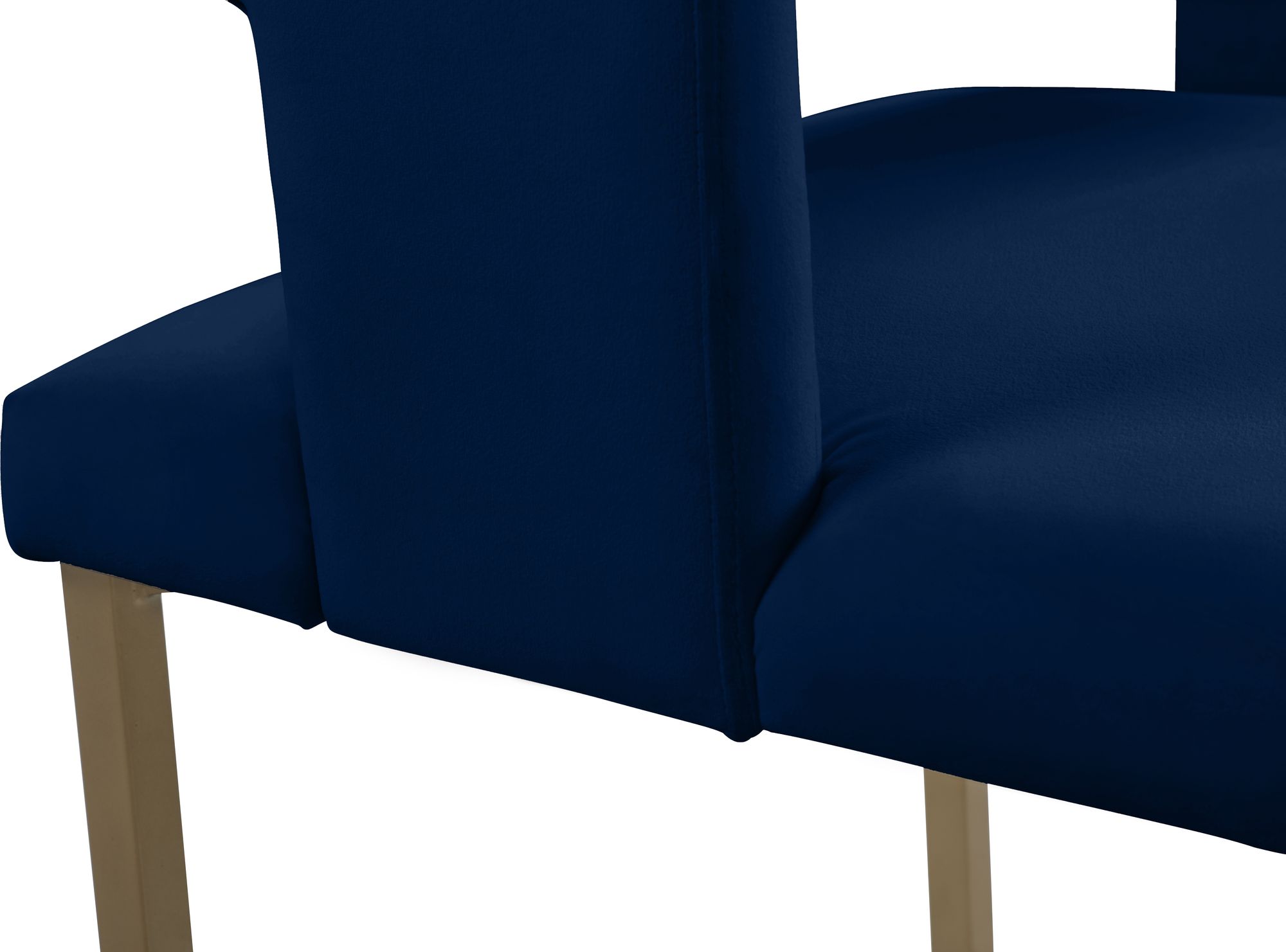 Caleb Velvet Dining Chair with Brushed Gold Iron Legs