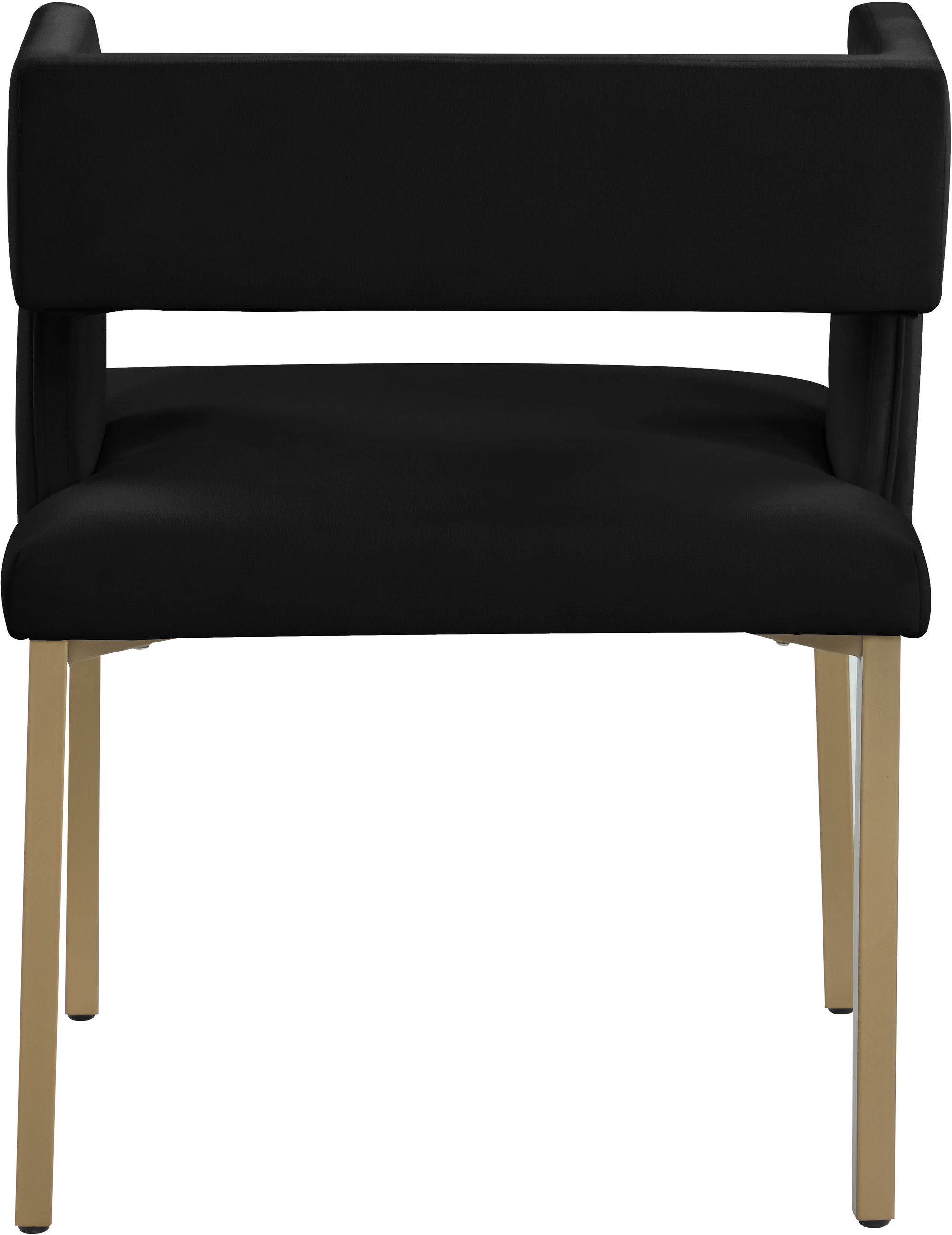 Caleb Velvet Dining Chair with Brushed Gold Iron Legs