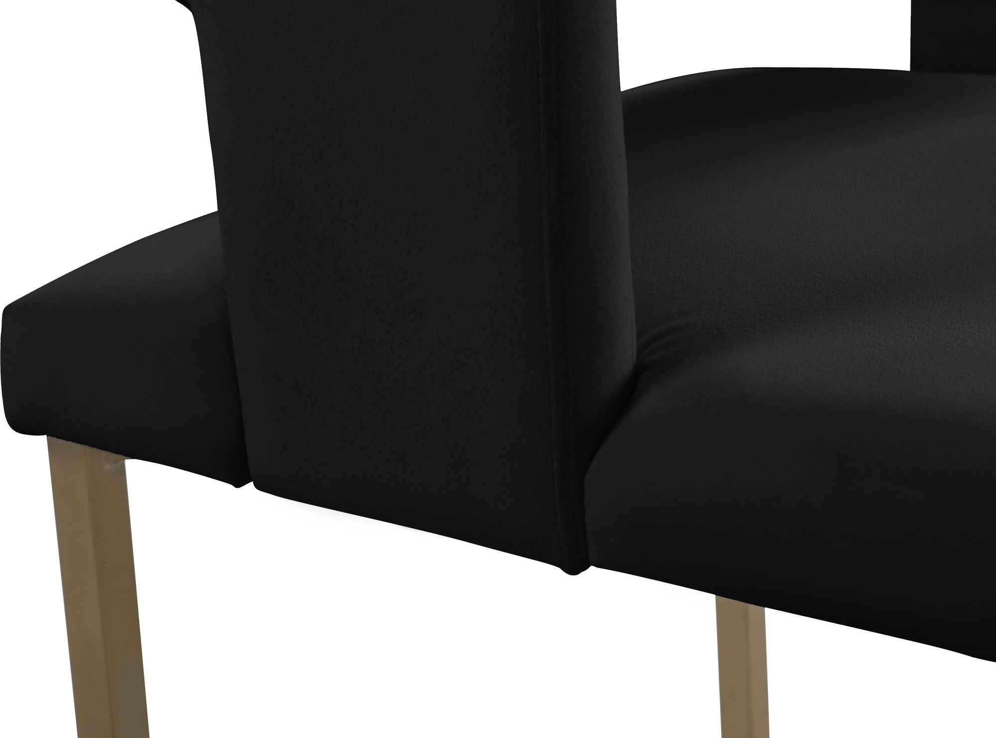 Caleb Velvet Dining Chair with Brushed Gold Iron Legs