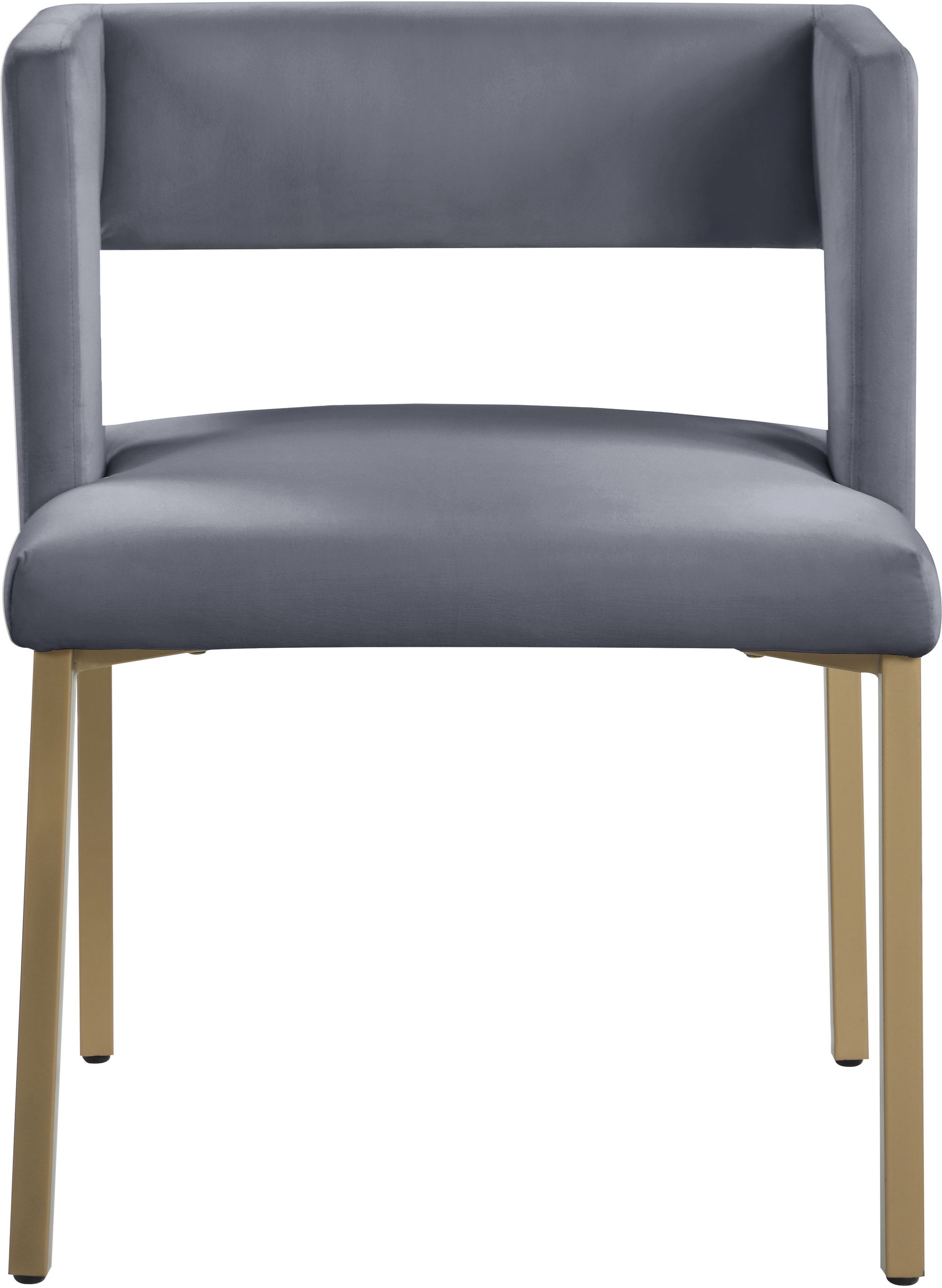 Caleb Velvet Dining Chair with Brushed Gold Iron Legs