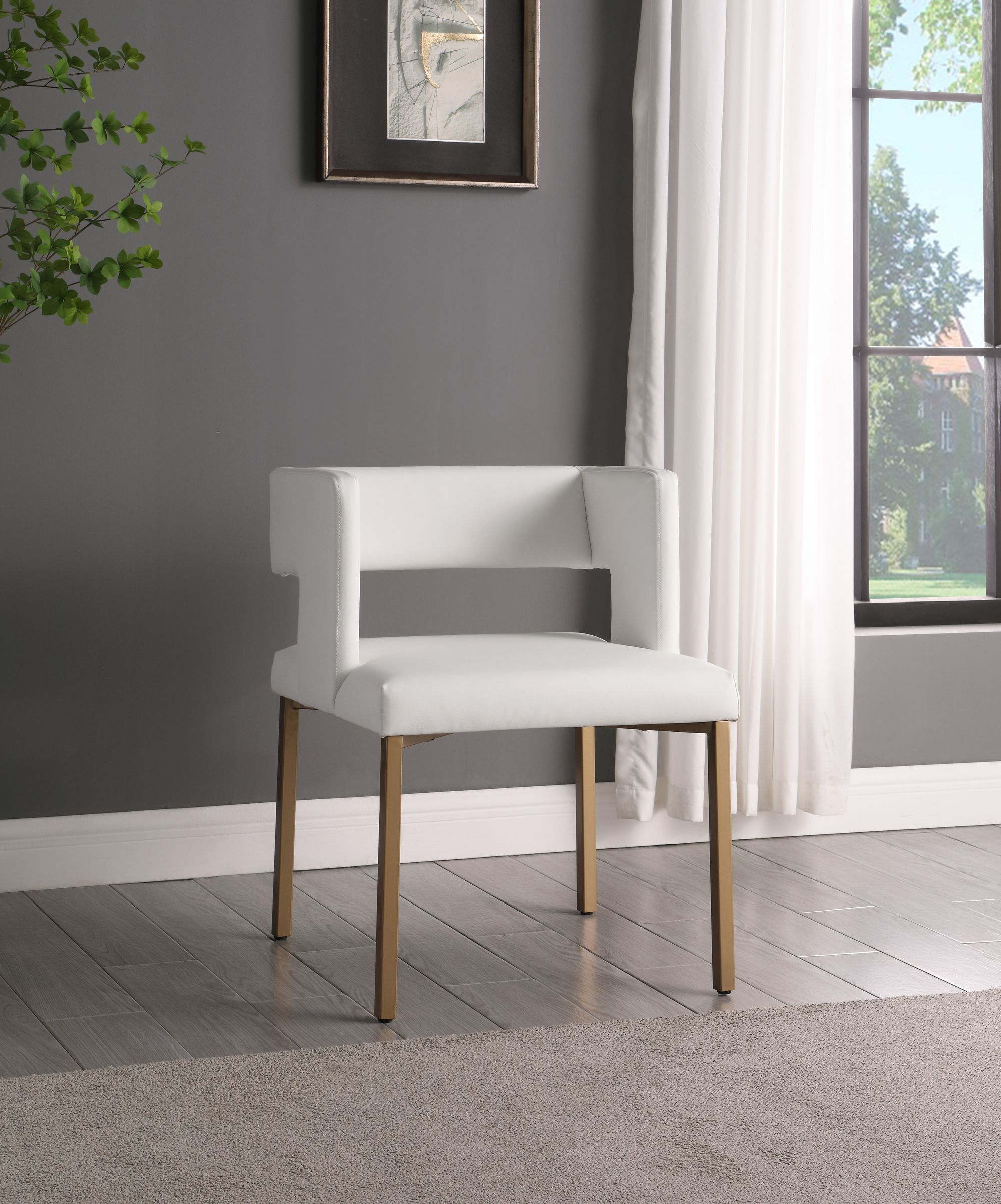 Caleb Dining Chair with Iron Legs