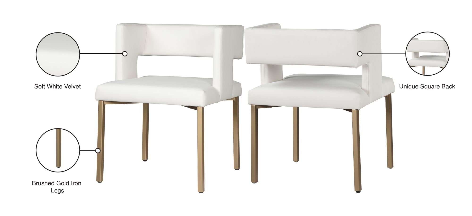 Caleb Dining Chair with Iron Legs