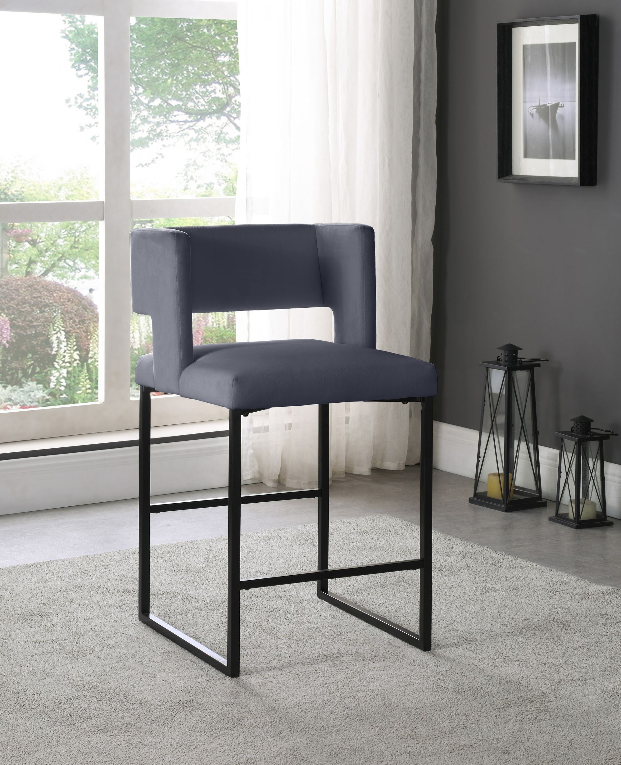 Caleb Counter Stool with Iron Legs