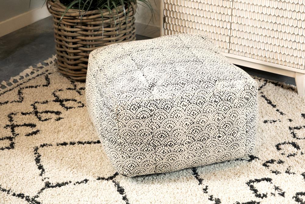Landry Square Upholstered Floor Pouf