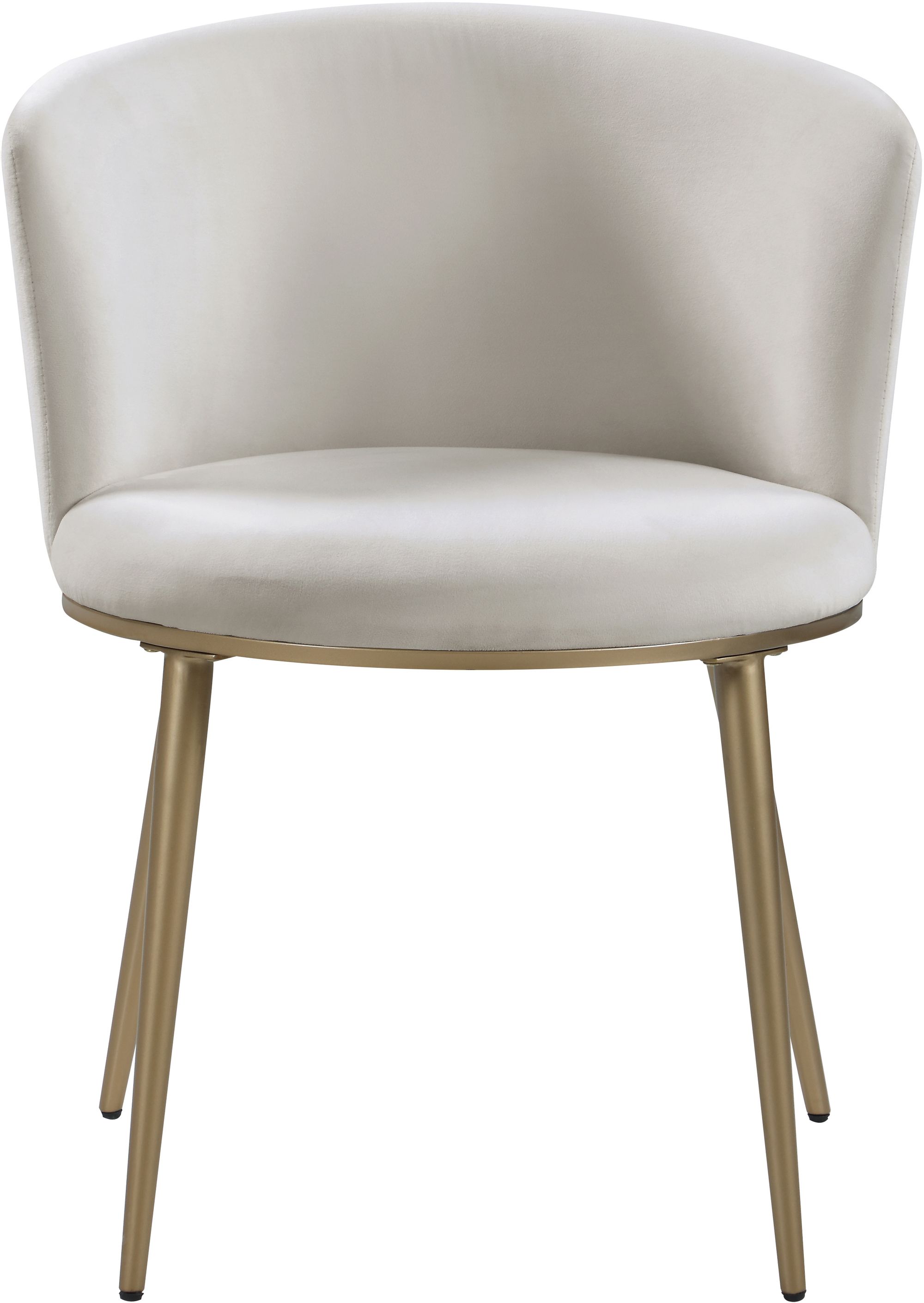 Skylar Velvet Dining Chair with Brushed Gold Iron Legs